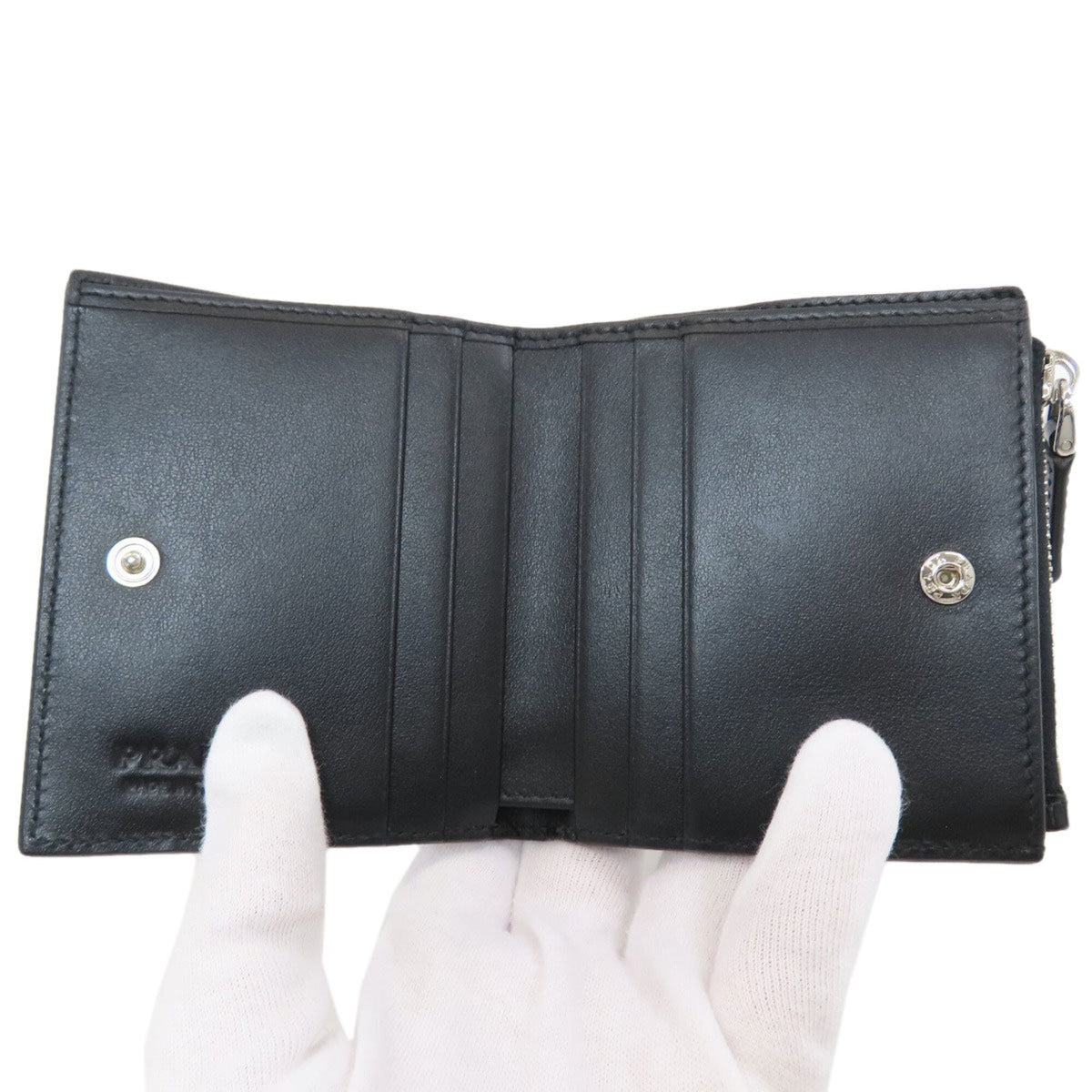 Prada Black Leather Wallet (Bi-Fold) (Pre-Owned)