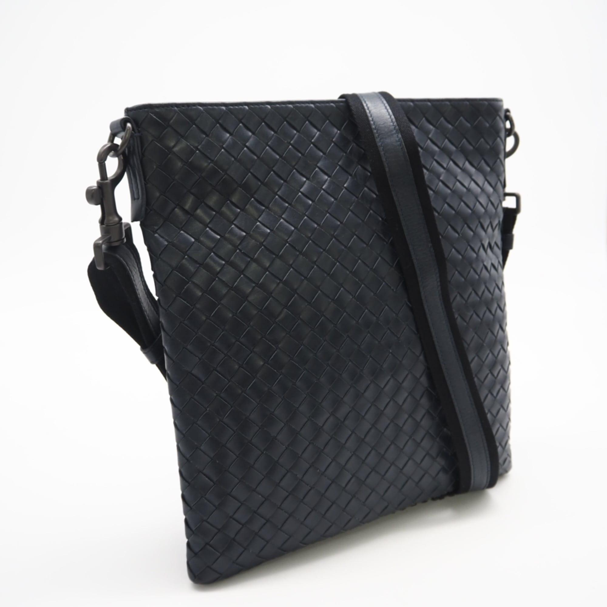Bottega Veneta Navy Leather Shoulder Bag (Pre-Owned)