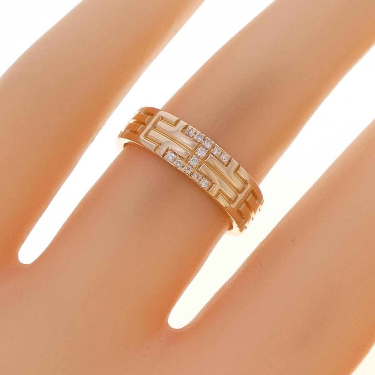 Hermes Pink Gold (18K) Band Ring (Pre-Owned)