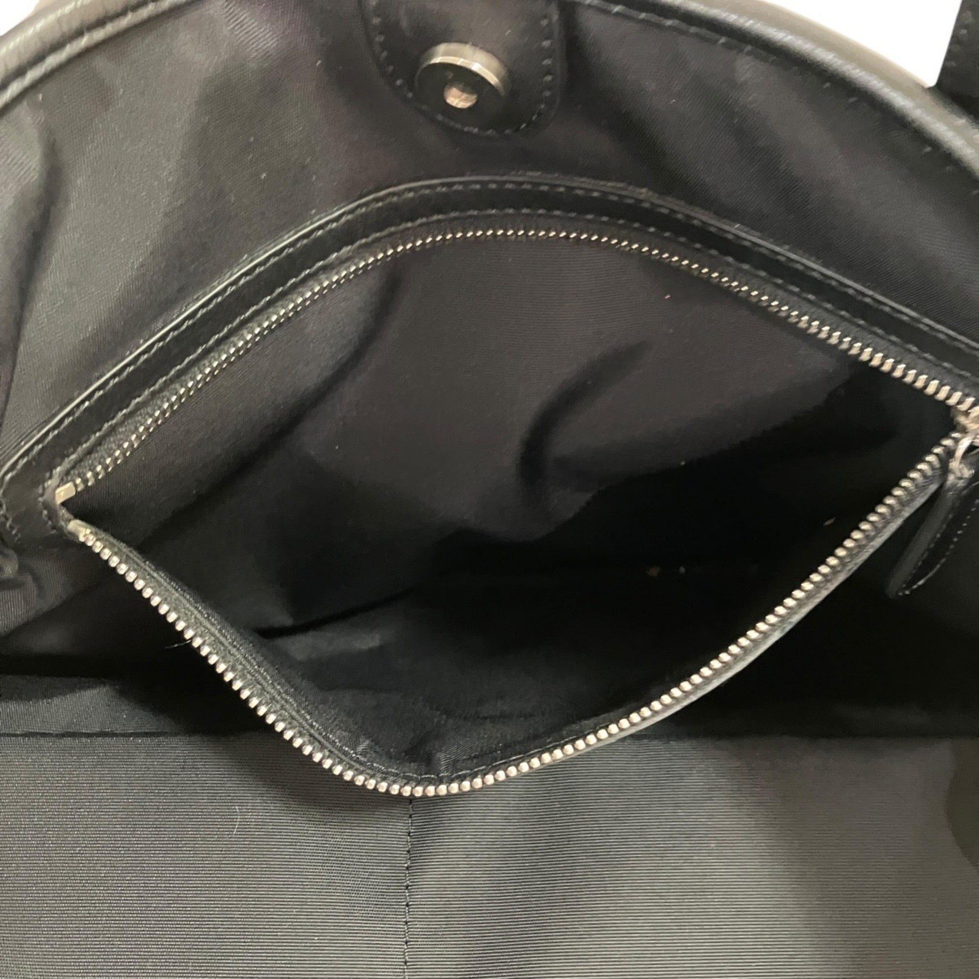 Christian Dior Black Canvas Leather Tote Bag (Pre-Owned)