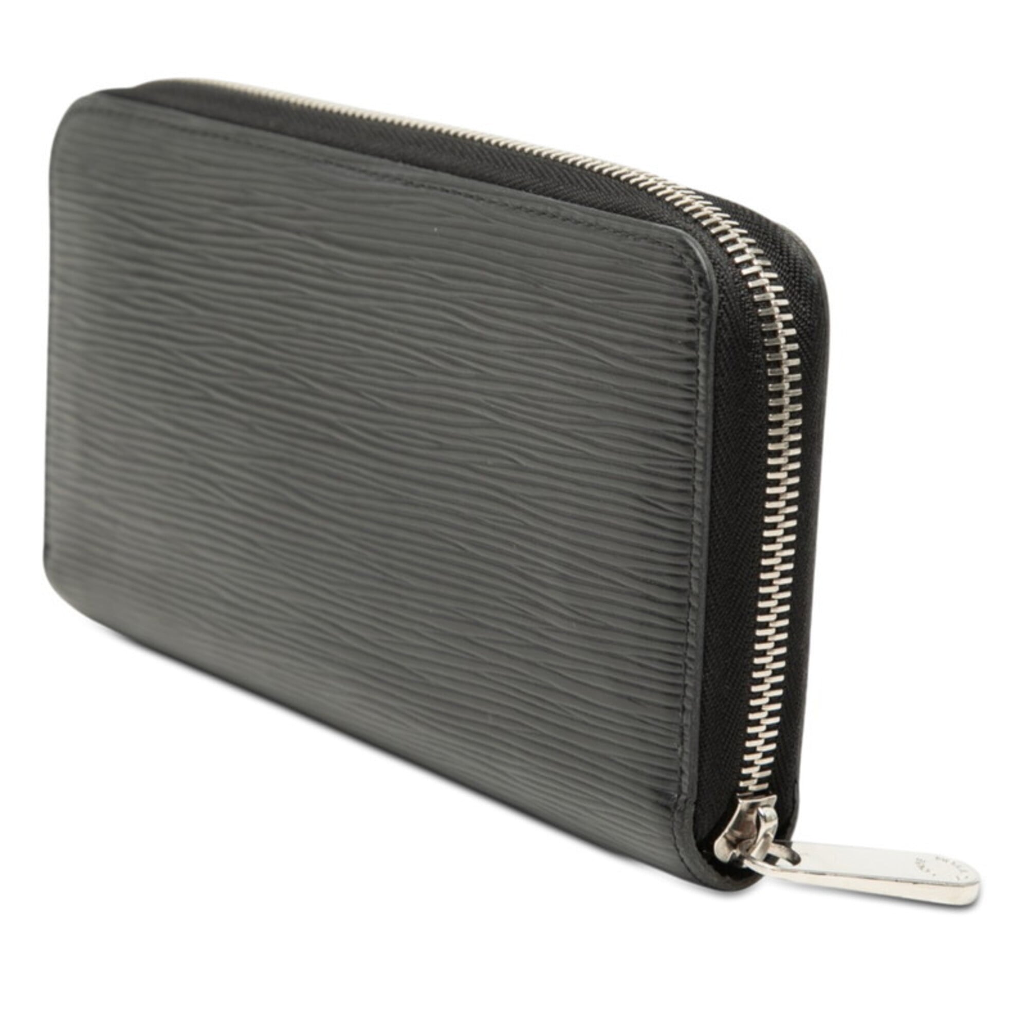 Louis Vuitton Black Noir Leather Long Wallet (Bi-Fold) (Pre-Owned)