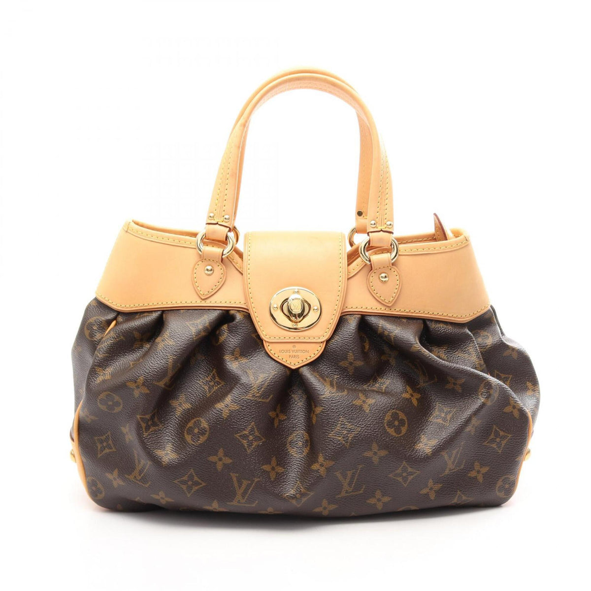Louis Vuitton Brown Coated Canvas Leather Handbag (Pre-Owned)
