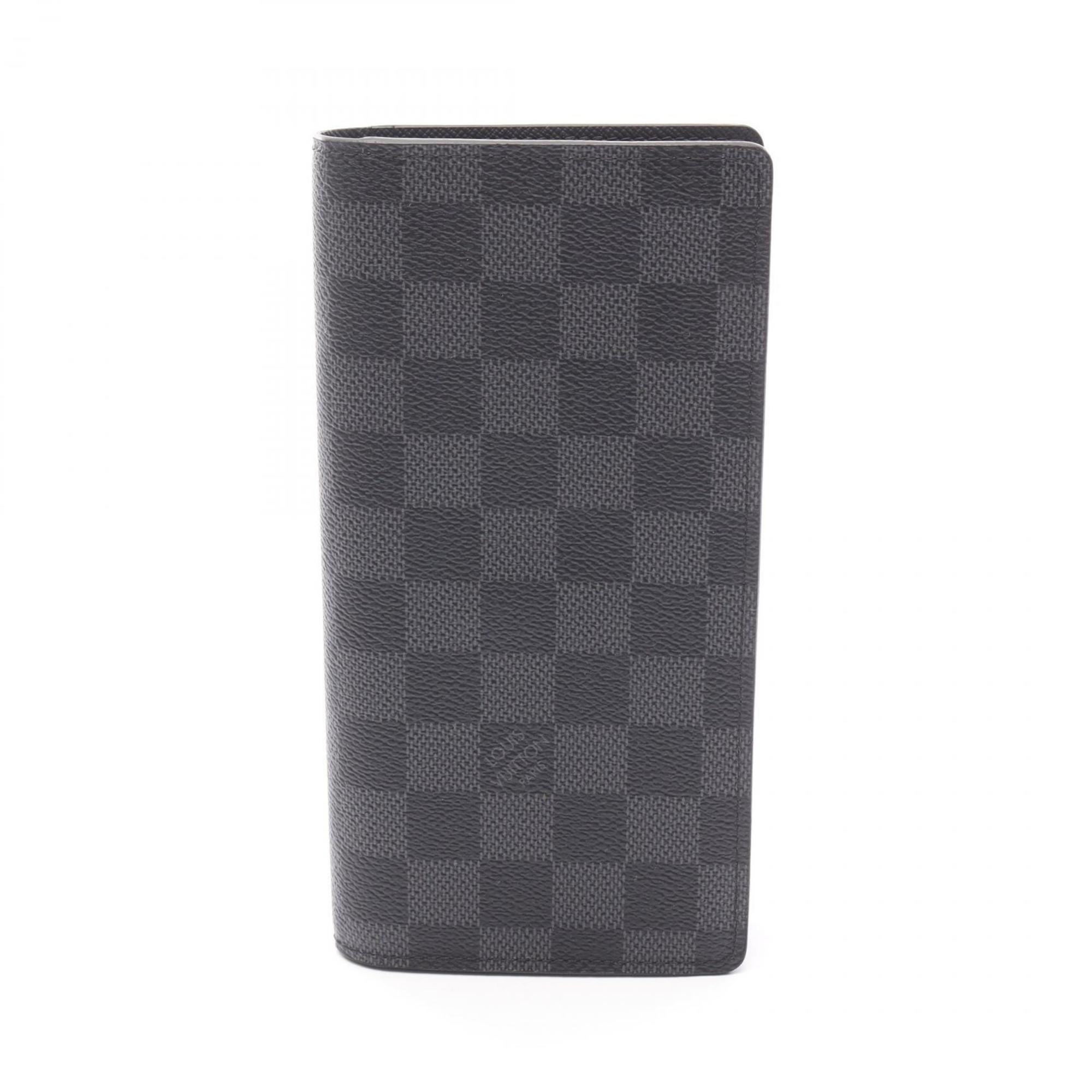 Louis Vuitton Black Damier Graphite Leather Pvc Long Wallet (Bi-Fold) (Pre-Owned)