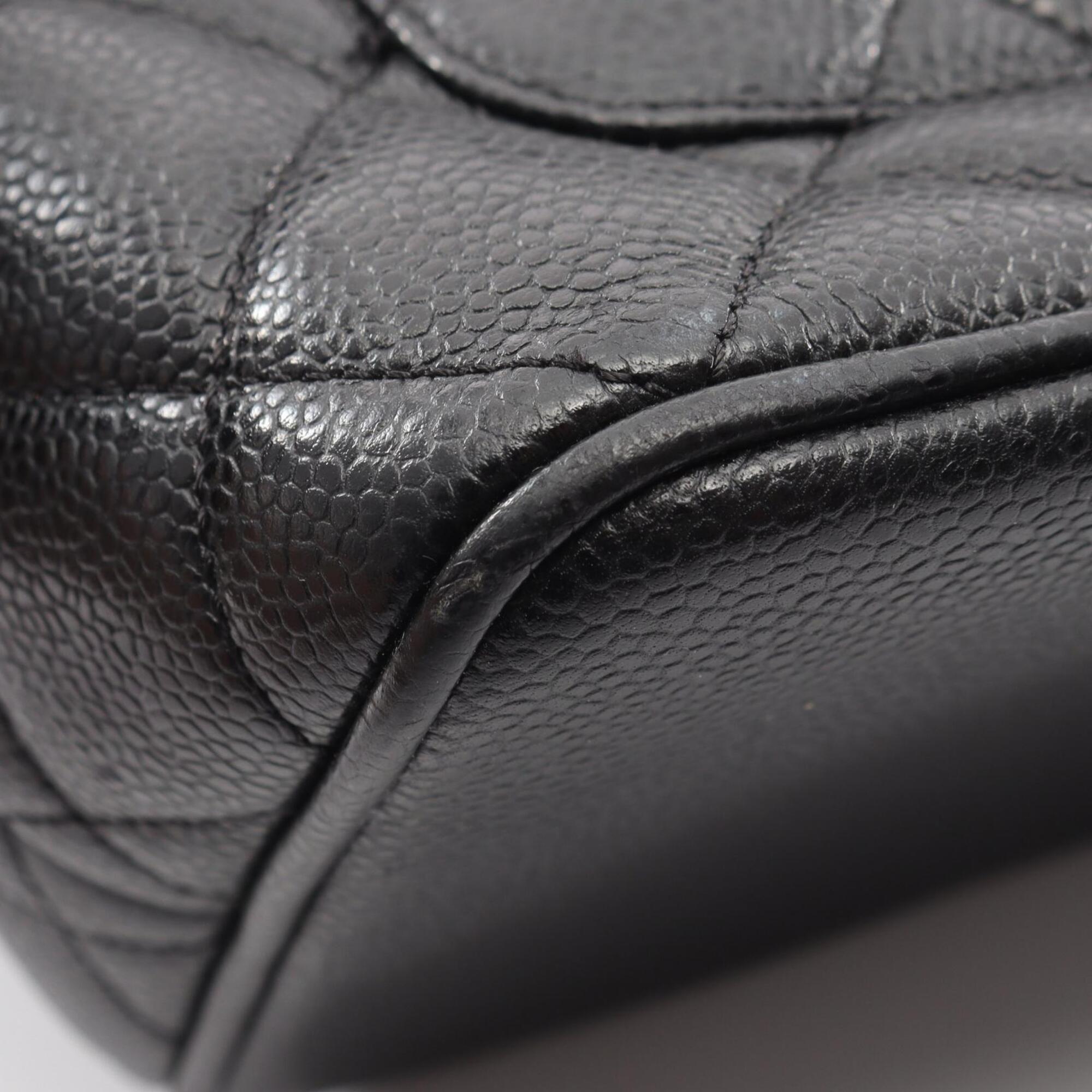 Chanel Black Grained Calfskin Handbag Tote Bag (Pre-Owned)