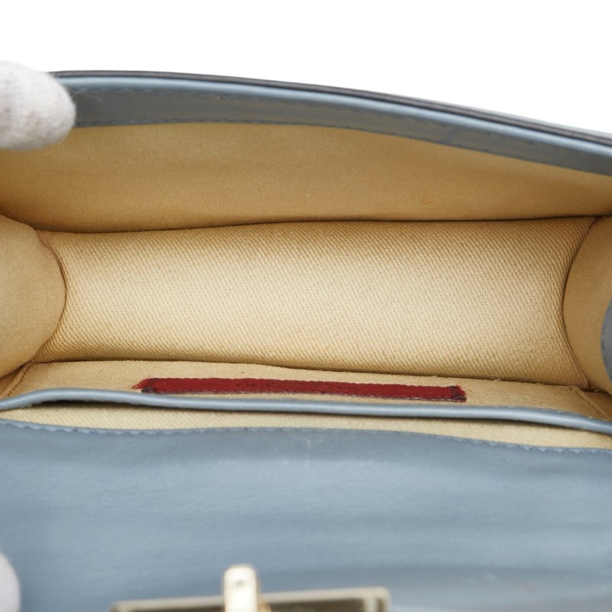 Valentino Light Blue Leather Shoulder Bag (Pre-Owned)