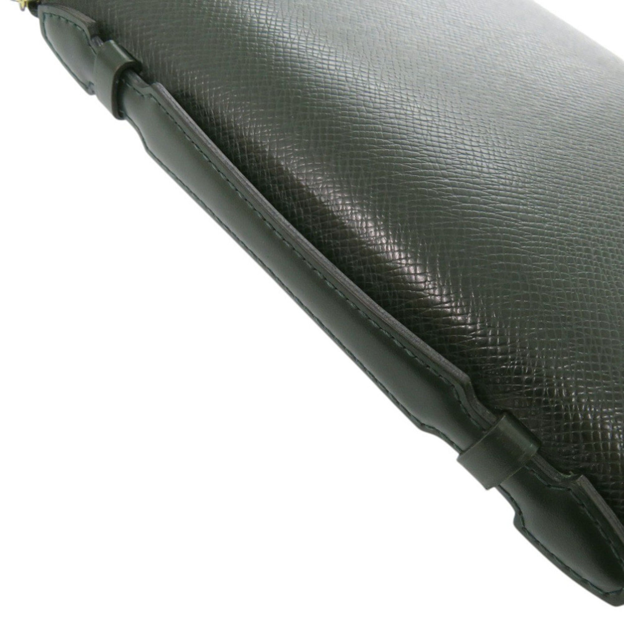 Louis Vuitton Episea Green Taiga Leather Long Wallet (Bi-Fold) (Pre-Owned)