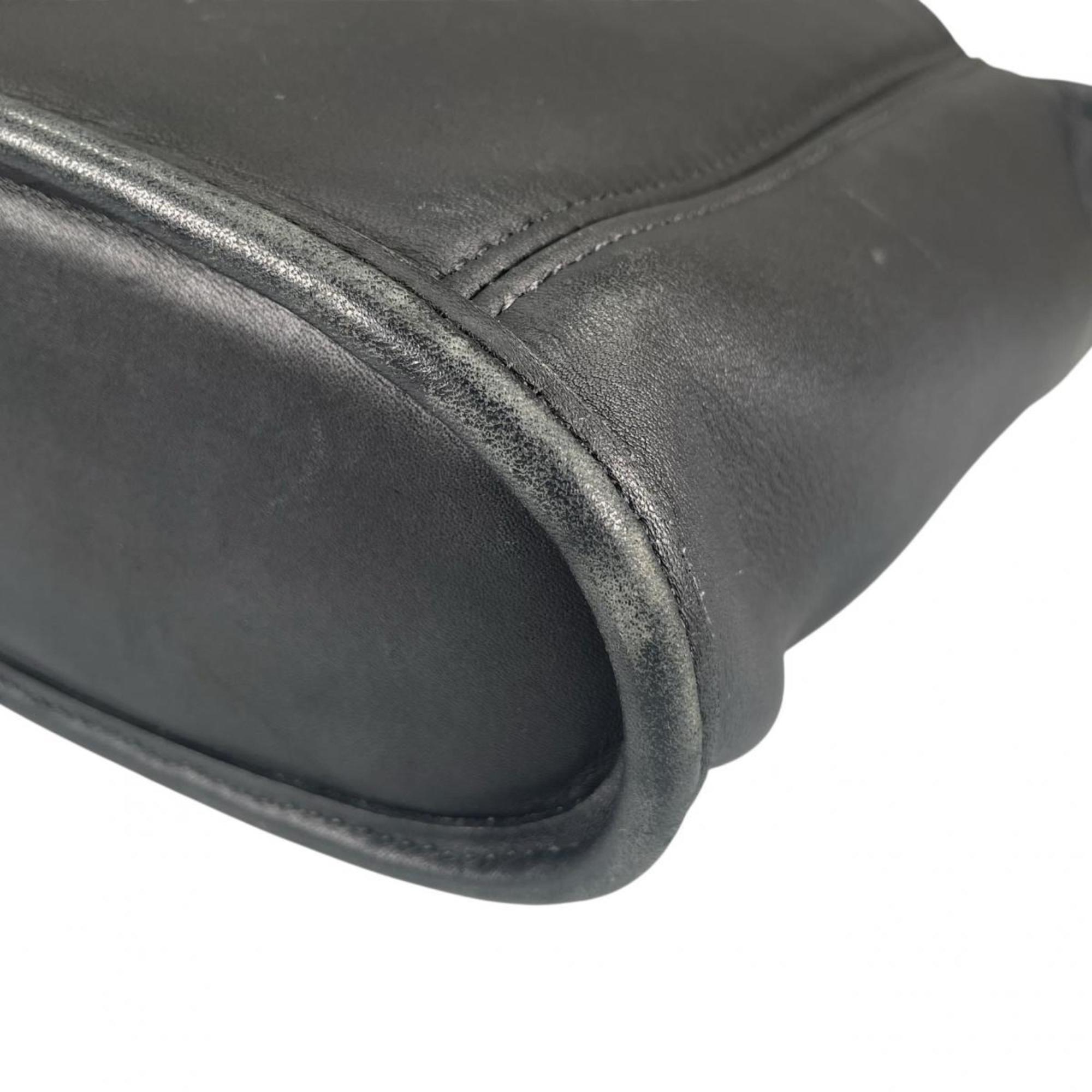 Coach Black Leather Handbag Shoulder Bag (Pre-Owned)