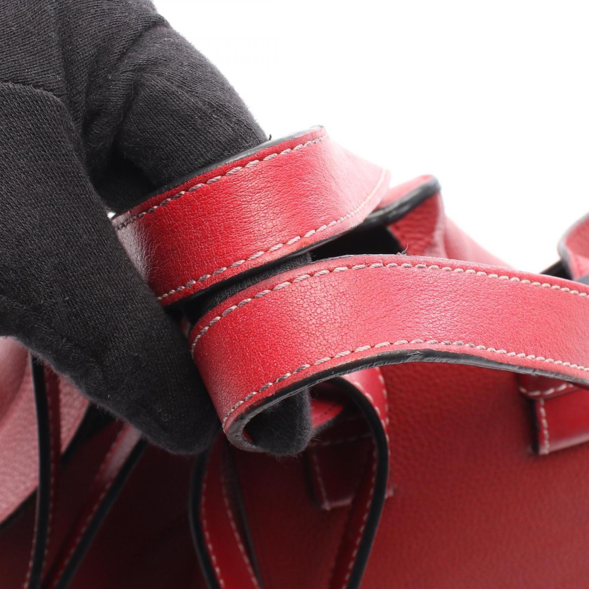 Loewe Hammock Red Color Leather Handbag (Pre-Owned)