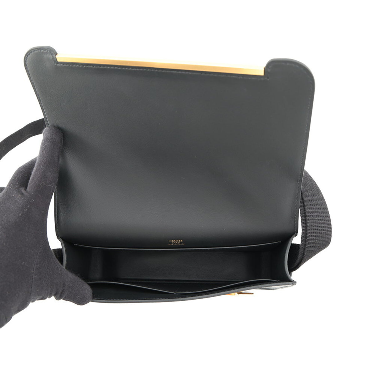 Hermes Black Epsom Leather Shoulder Bag (Pre-Owned)