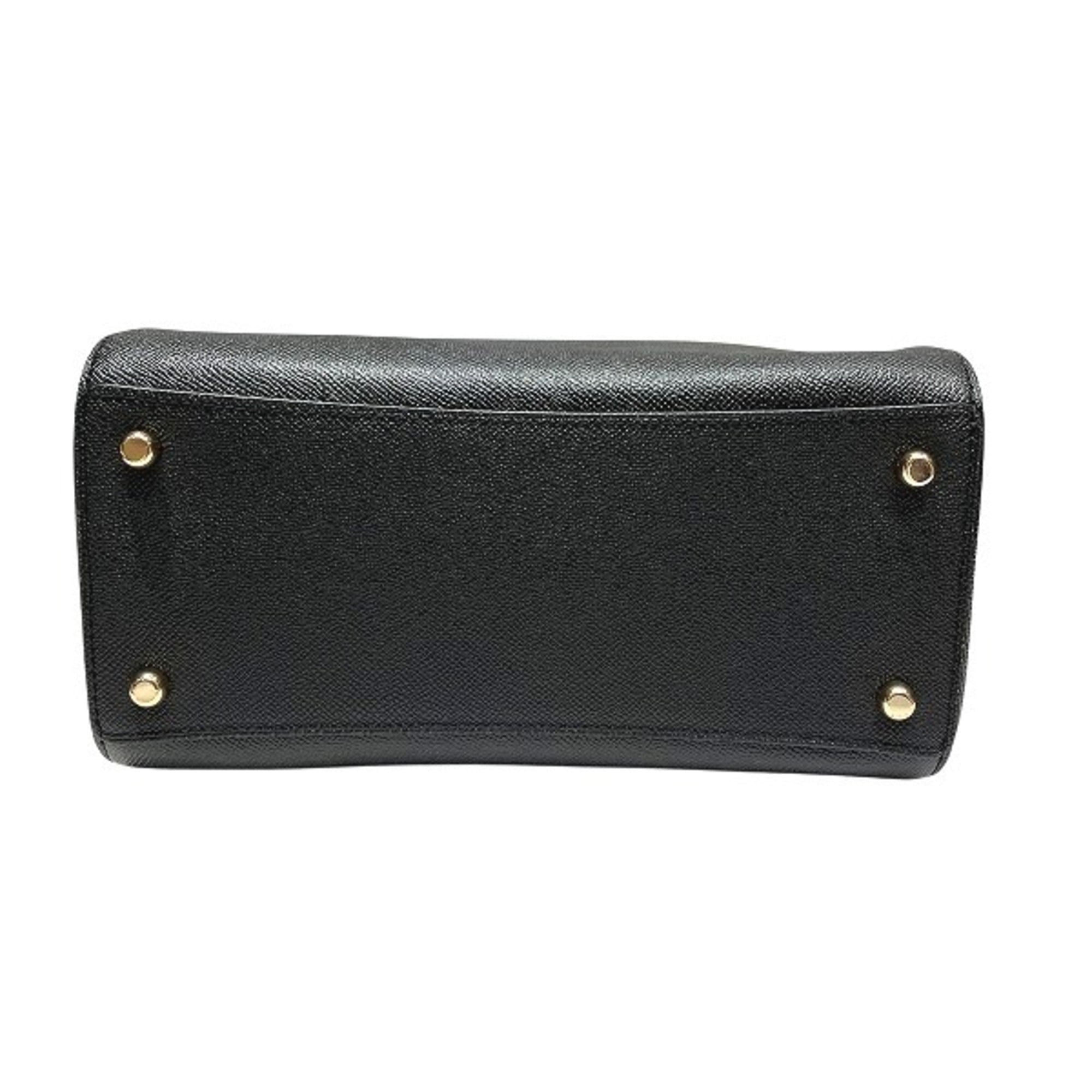 Coach Black Leather Handbag Shoulder Bag (Pre-Owned)