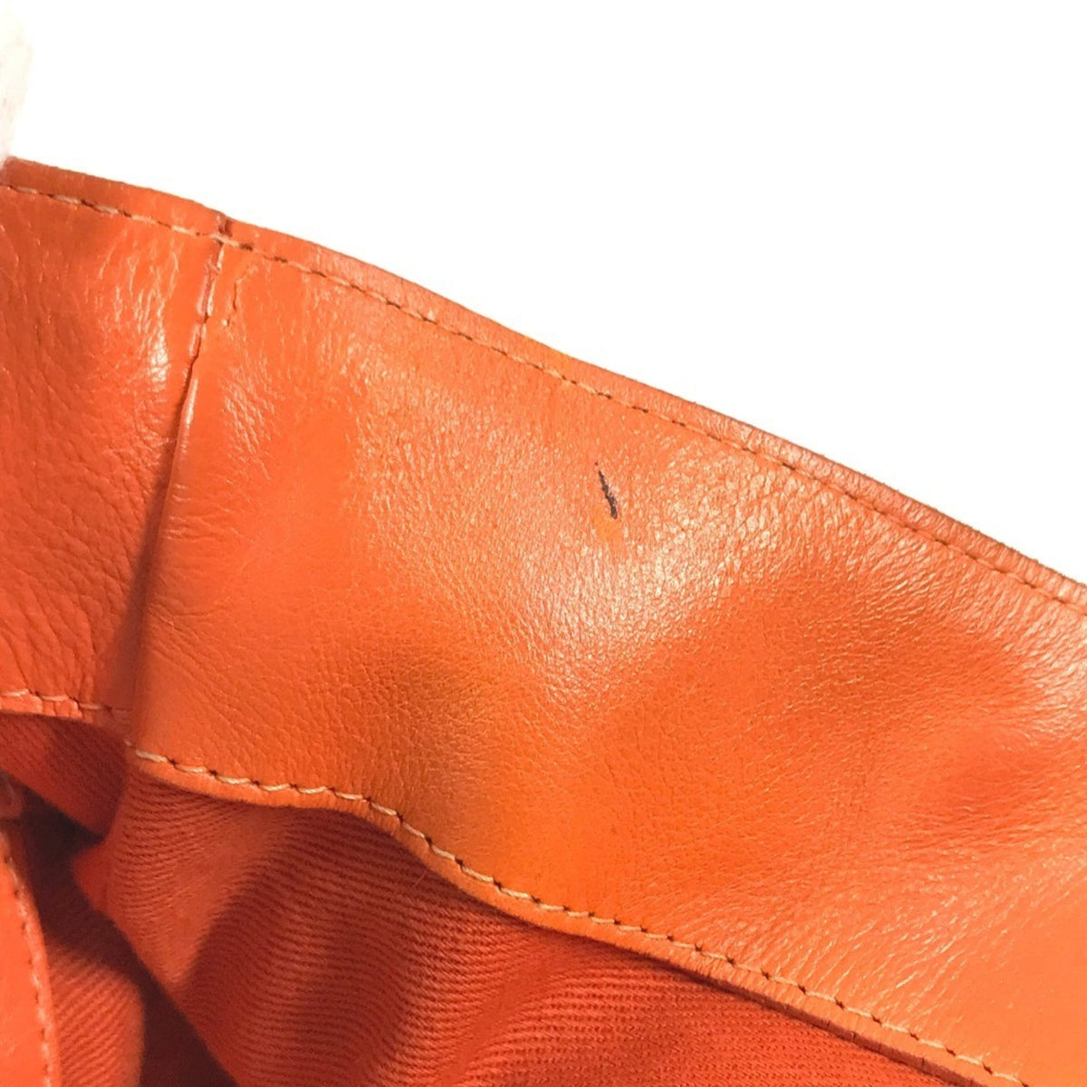 Celine Orange Leather Handbag Shoulder Bag Tote Bag (Pre-Owned)