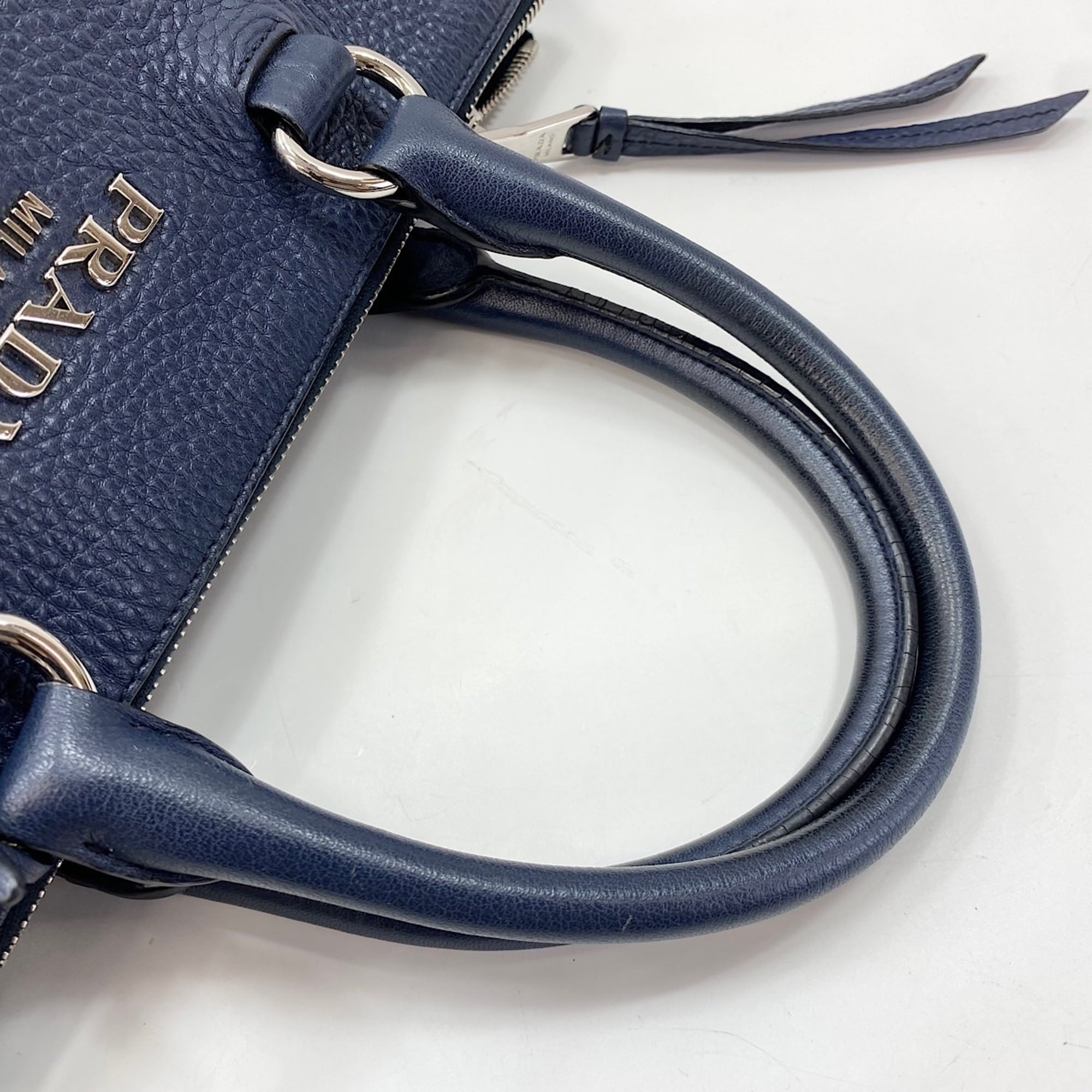 Prada Navy Handbag Shoulder Bag (Pre-Owned)