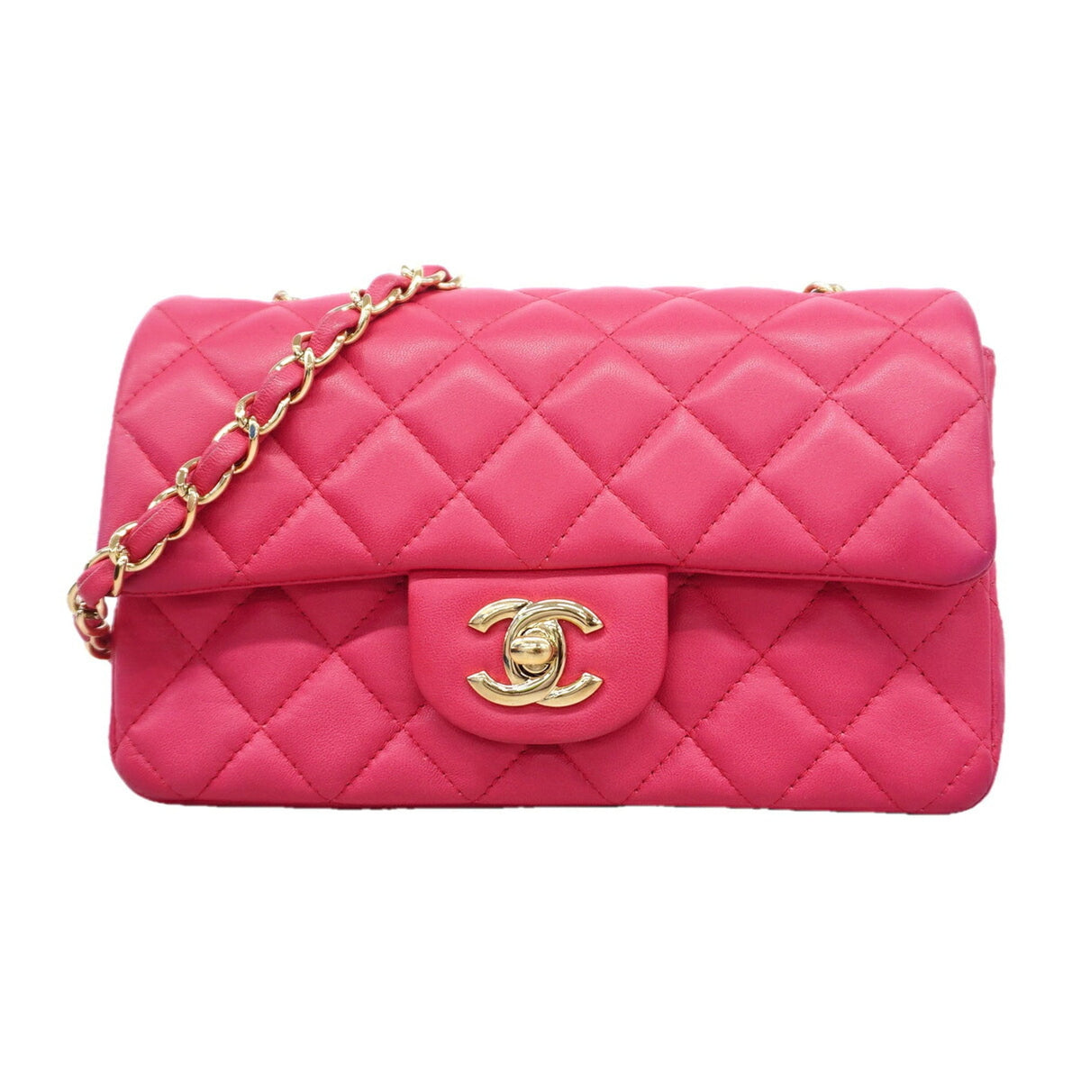 Chanel Pink Leather Shoulder Bag (Pre-Owned)