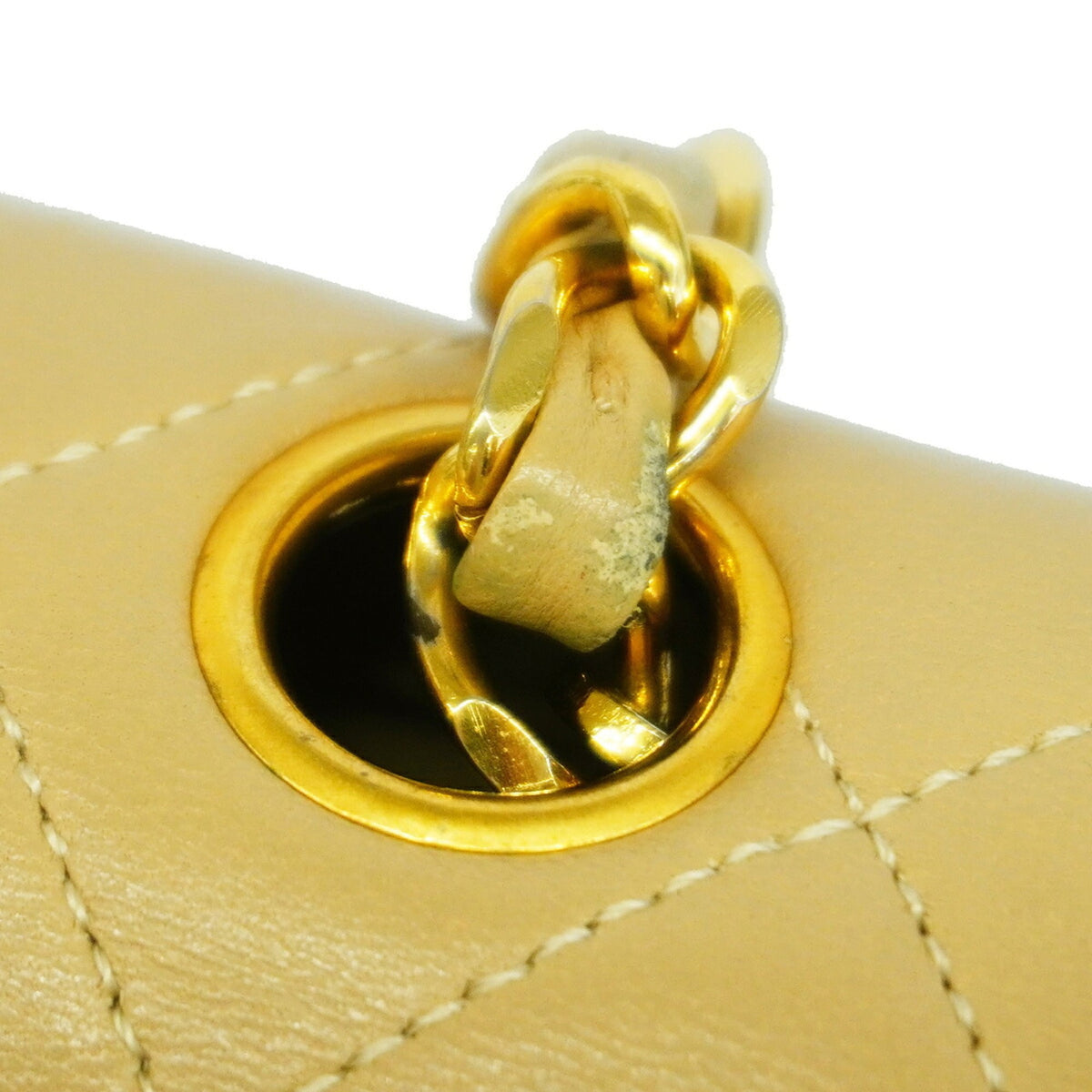 Chanel Beige Leather Shoulder Bag (Pre-Owned)