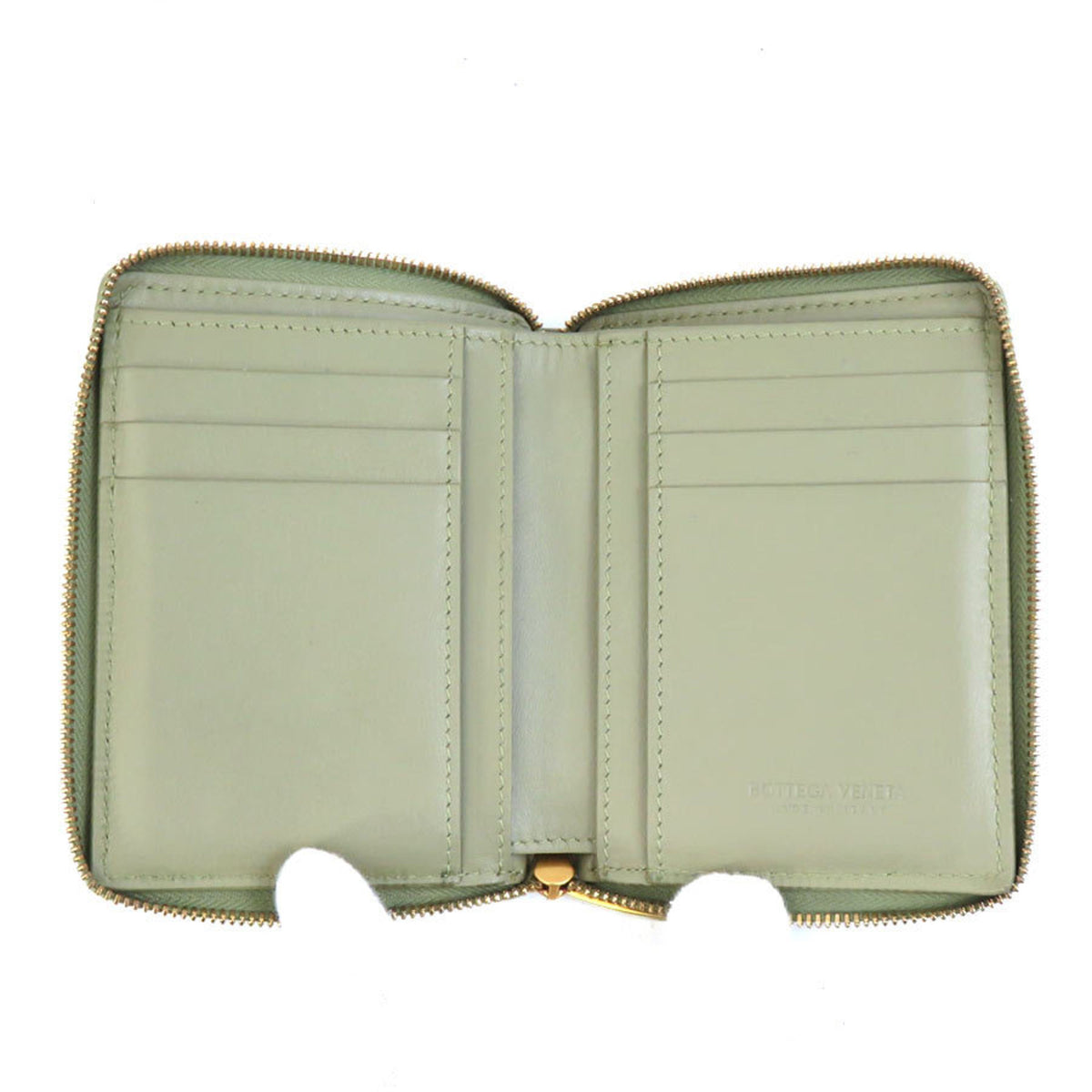 Bottega Veneta Green Leather Wallet (Bi-Fold) (Pre-Owned)