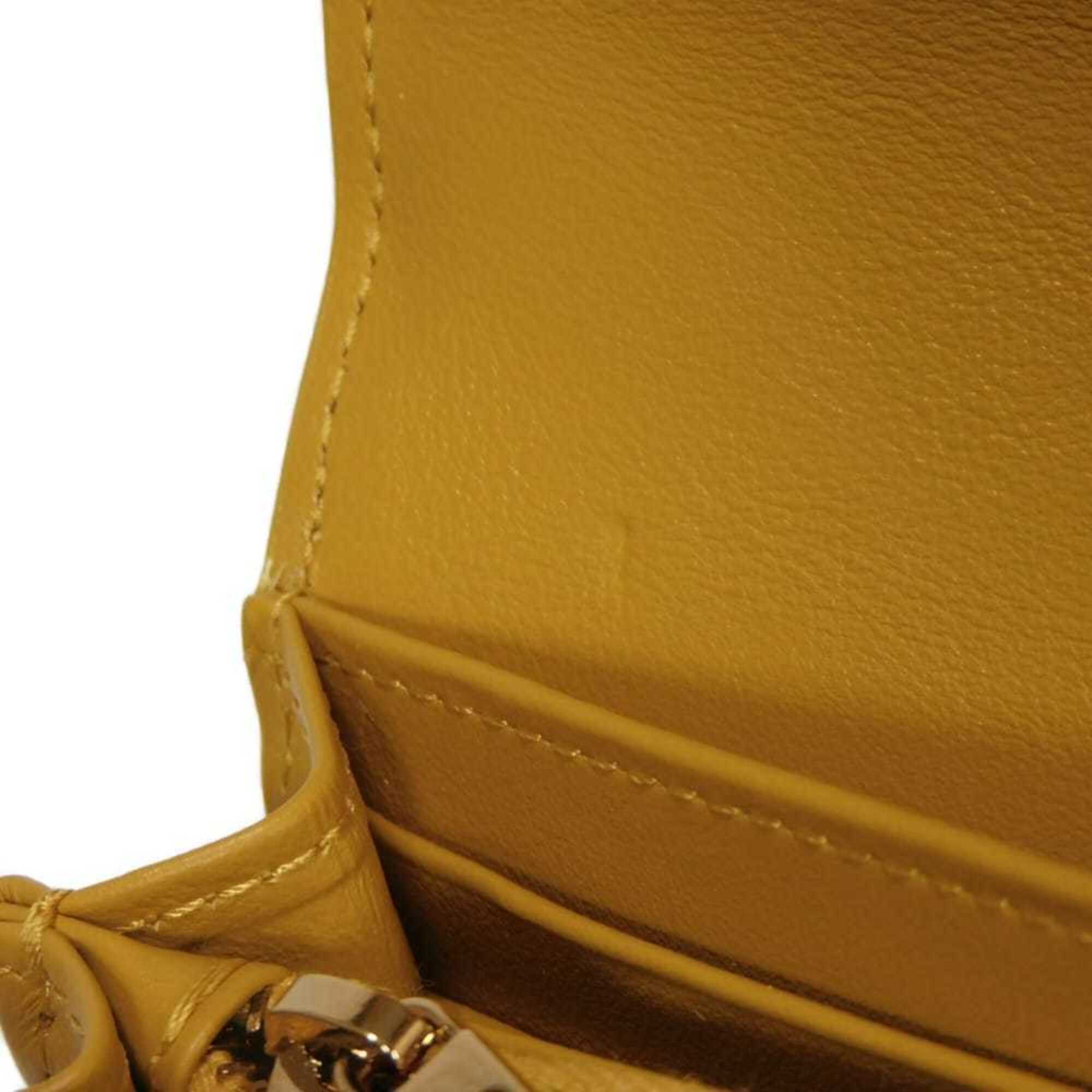 Tod's Mustard Yellow Leather Long Wallet (Bi-Fold) (Pre-Owned)