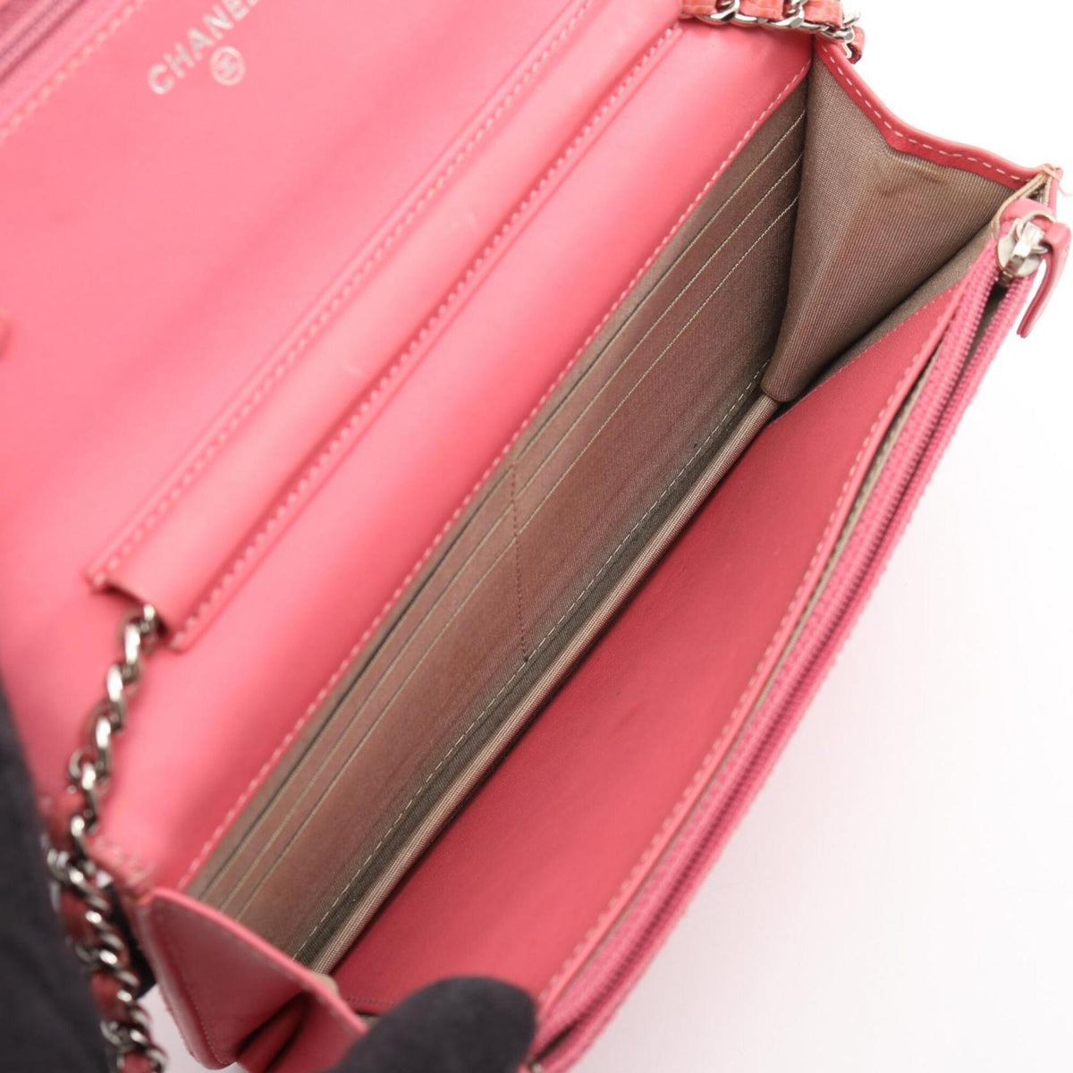 Chanel Pink Grained Calfskin Handbag Shoulder Bag (Pre-Owned)