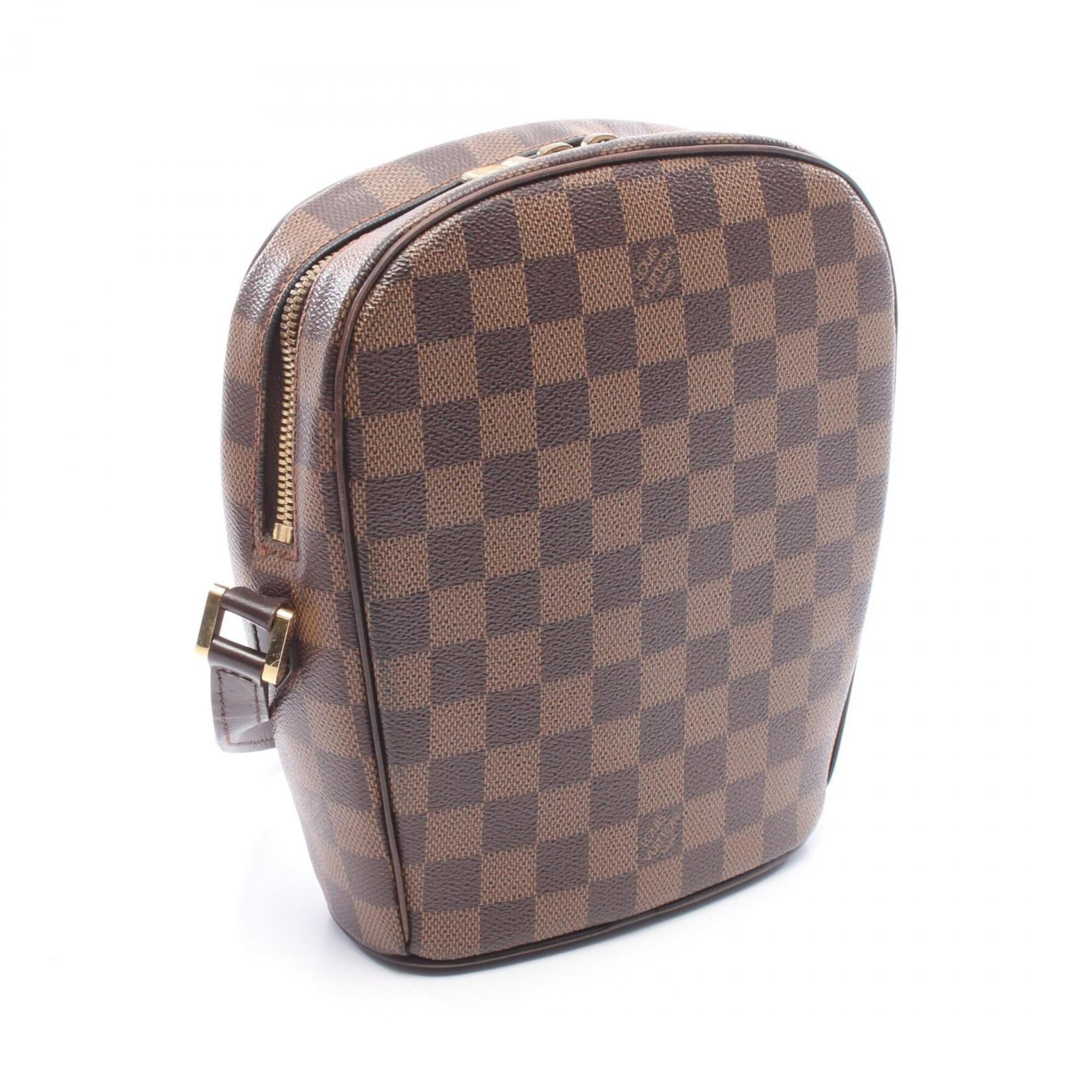 Louis Vuitton Brown Coated Canvas Pvc Damier Canvas Leather Handbag Shoulder Bag (Pre-Owned)