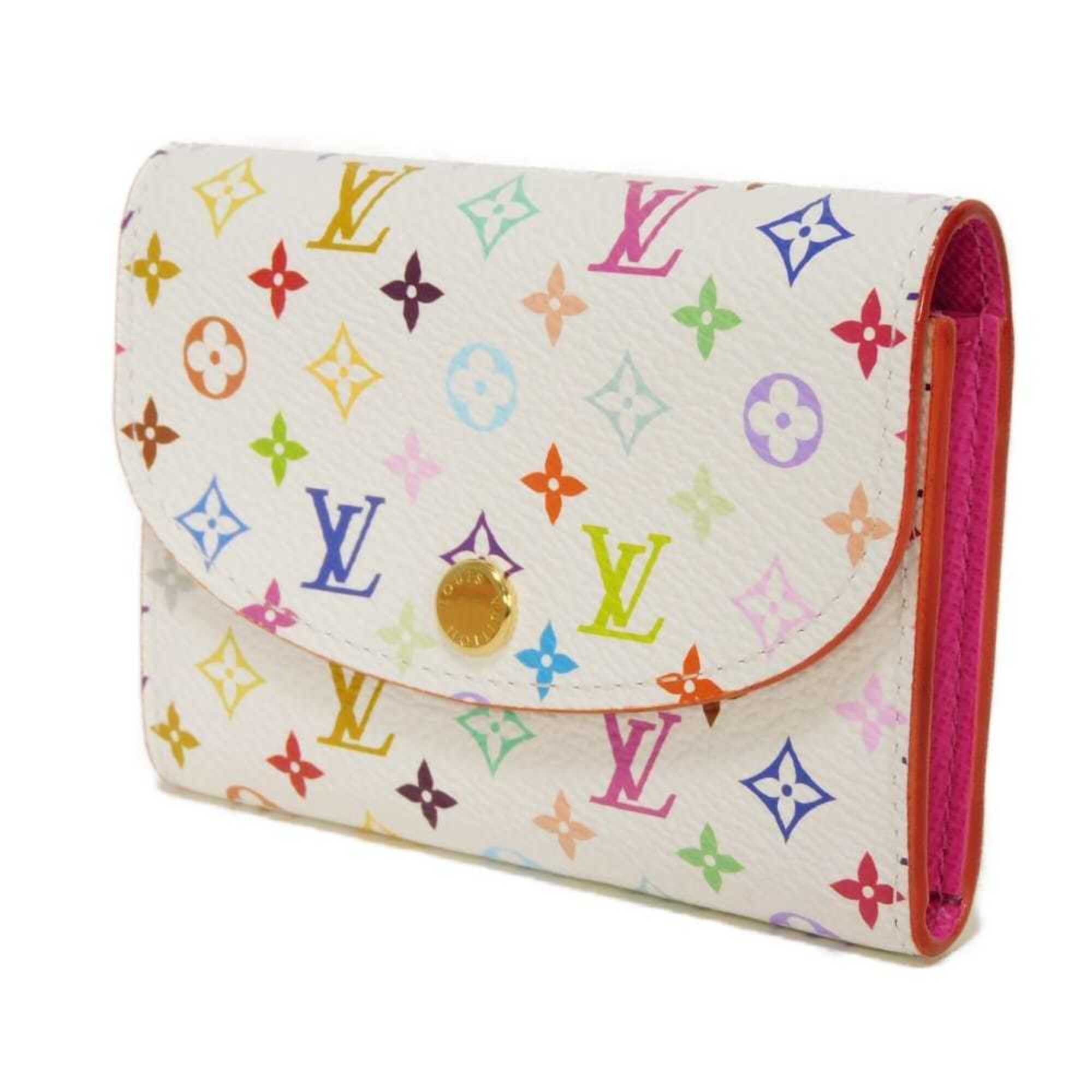 Louis Vuitton Monogram Multicolore Pink White Monogram Multicolore Canvas Wallet (Bi-Fold) (Pre-Owned)