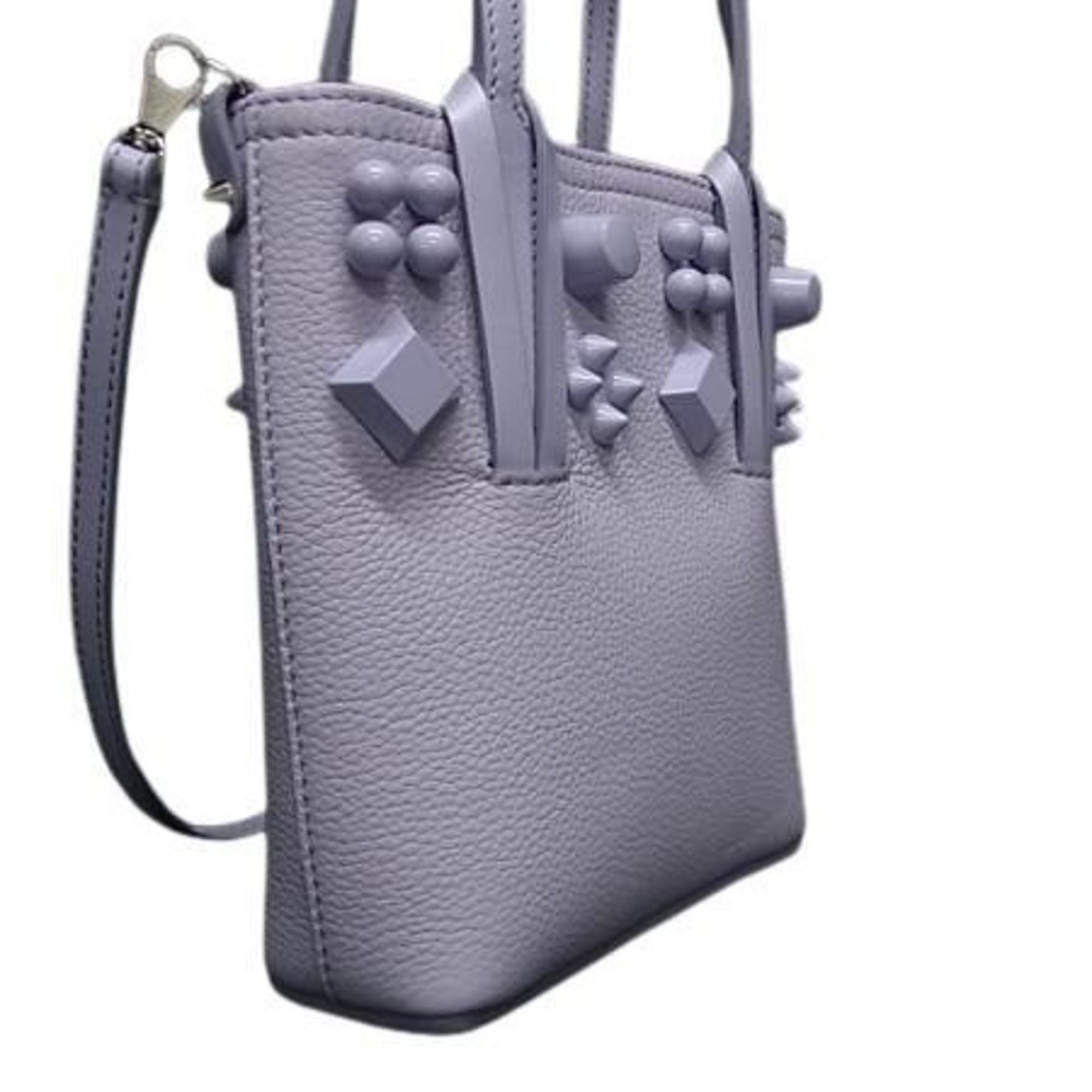 Christian Louboutin Light Purple Leather Handbag Shoulder Bag Tote Bag (Pre-Owned)