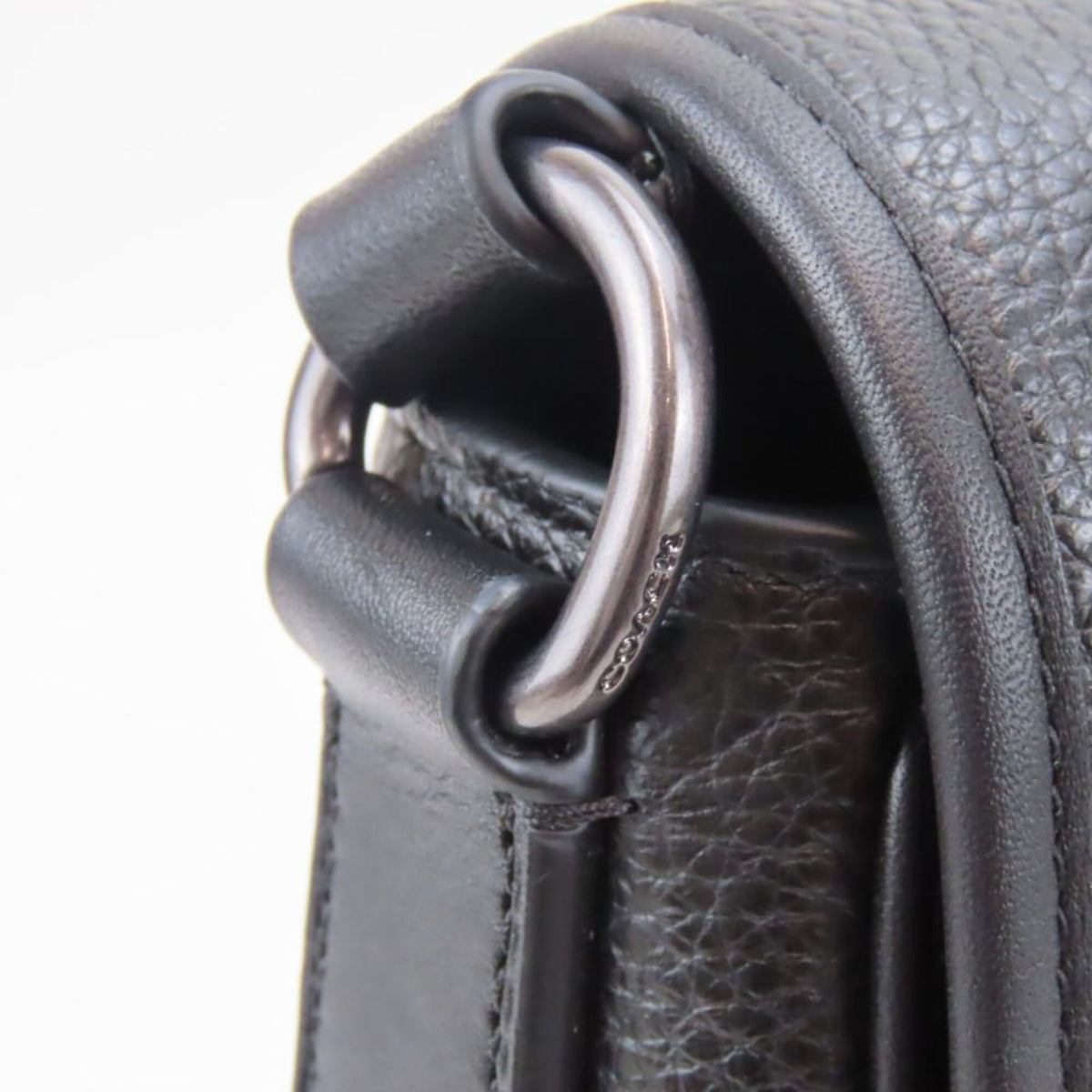 Coach Black White Leather Pvc Shoulder Bag (Pre-Owned)