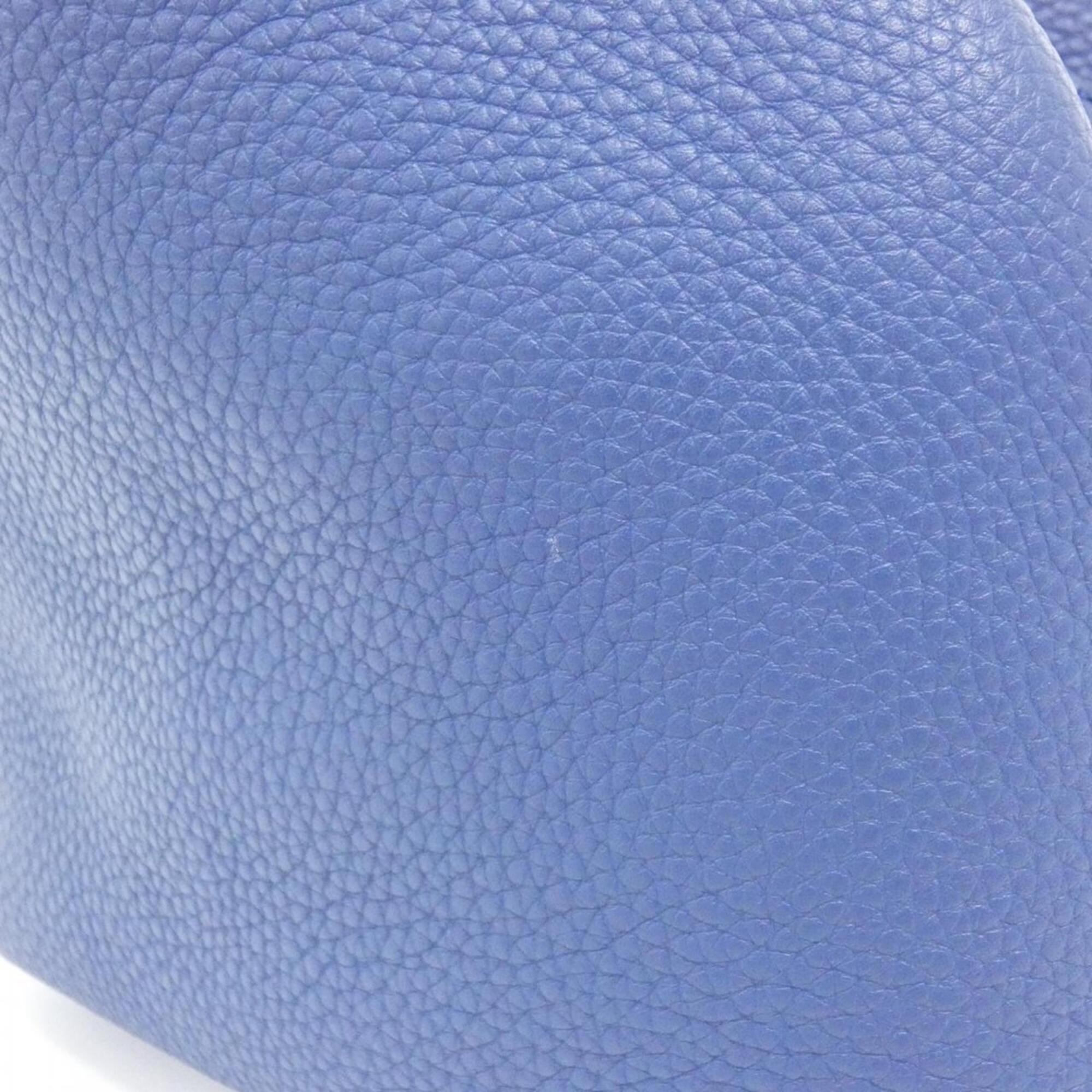 Hermes Blue Taurillon Clemence Leather Handbag (Pre-Owned)