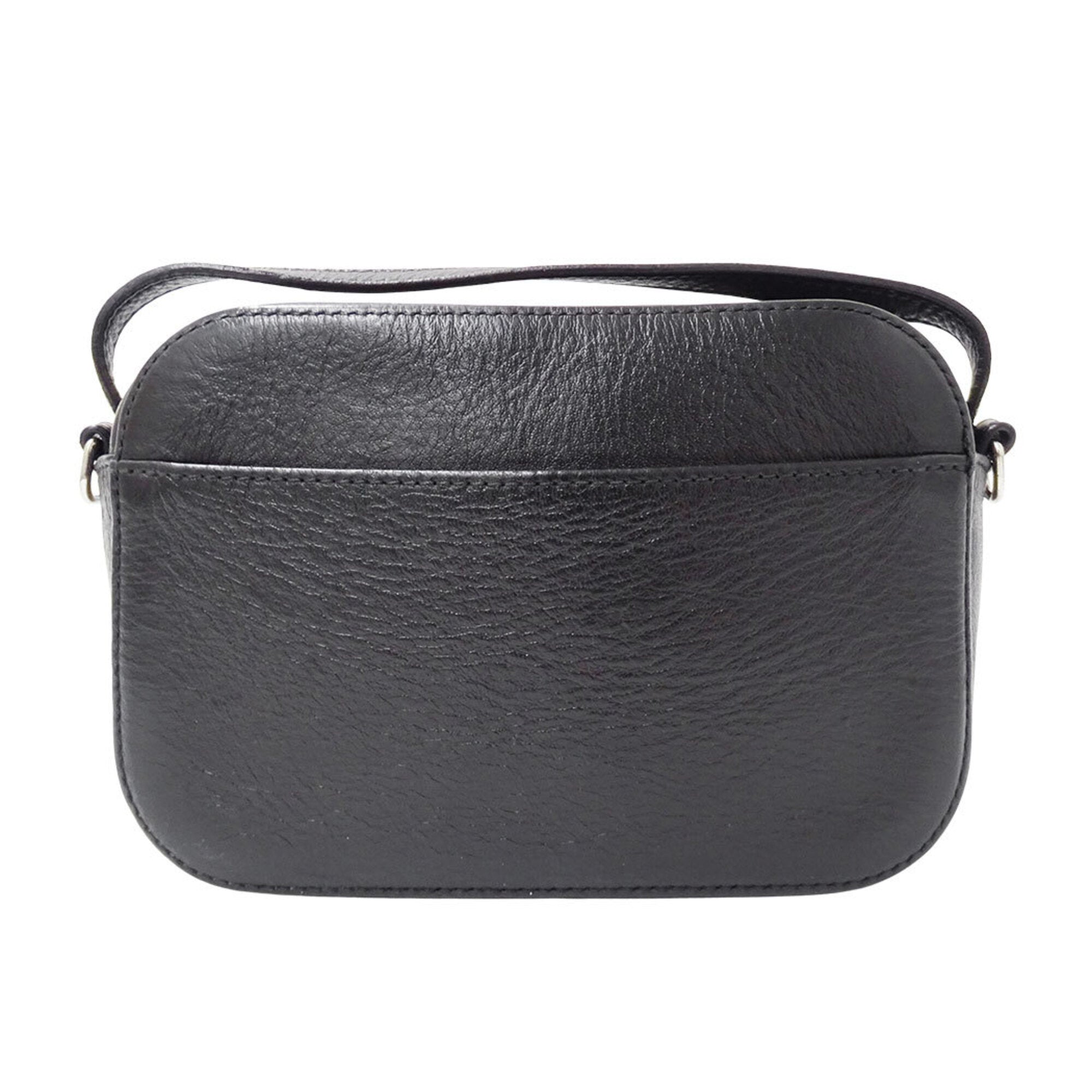 Balenciaga Black Leather Handbag Shoulder Bag (Pre-Owned)