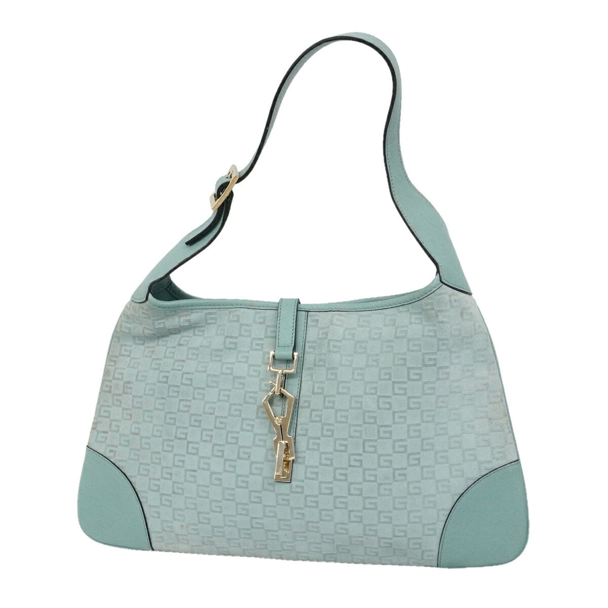 Gucci Light Green Suede Shoulder Bag (Pre-Owned)