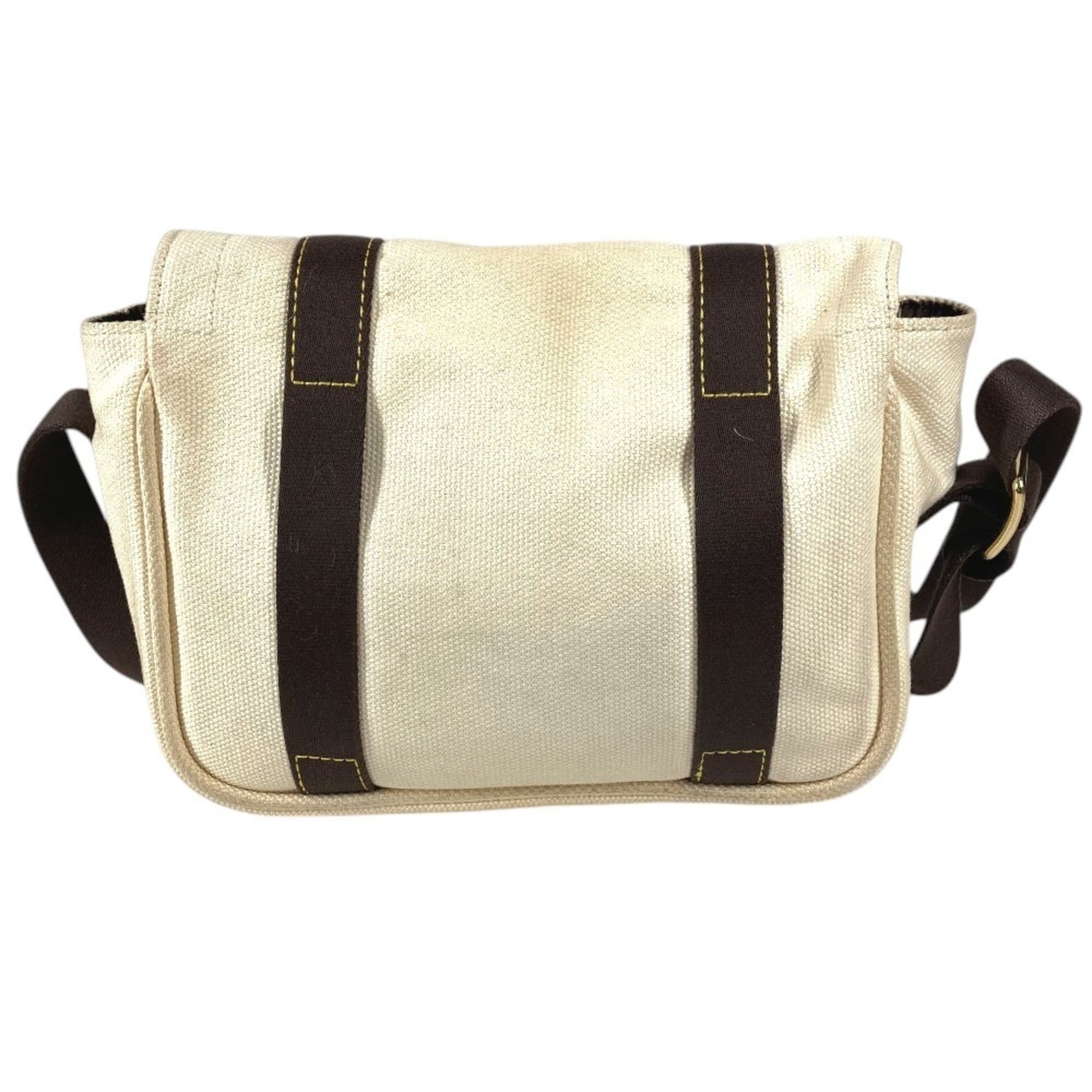 Louis Vuitton Brown Ecru White Canvas Shoulder Bag (Pre-Owned)