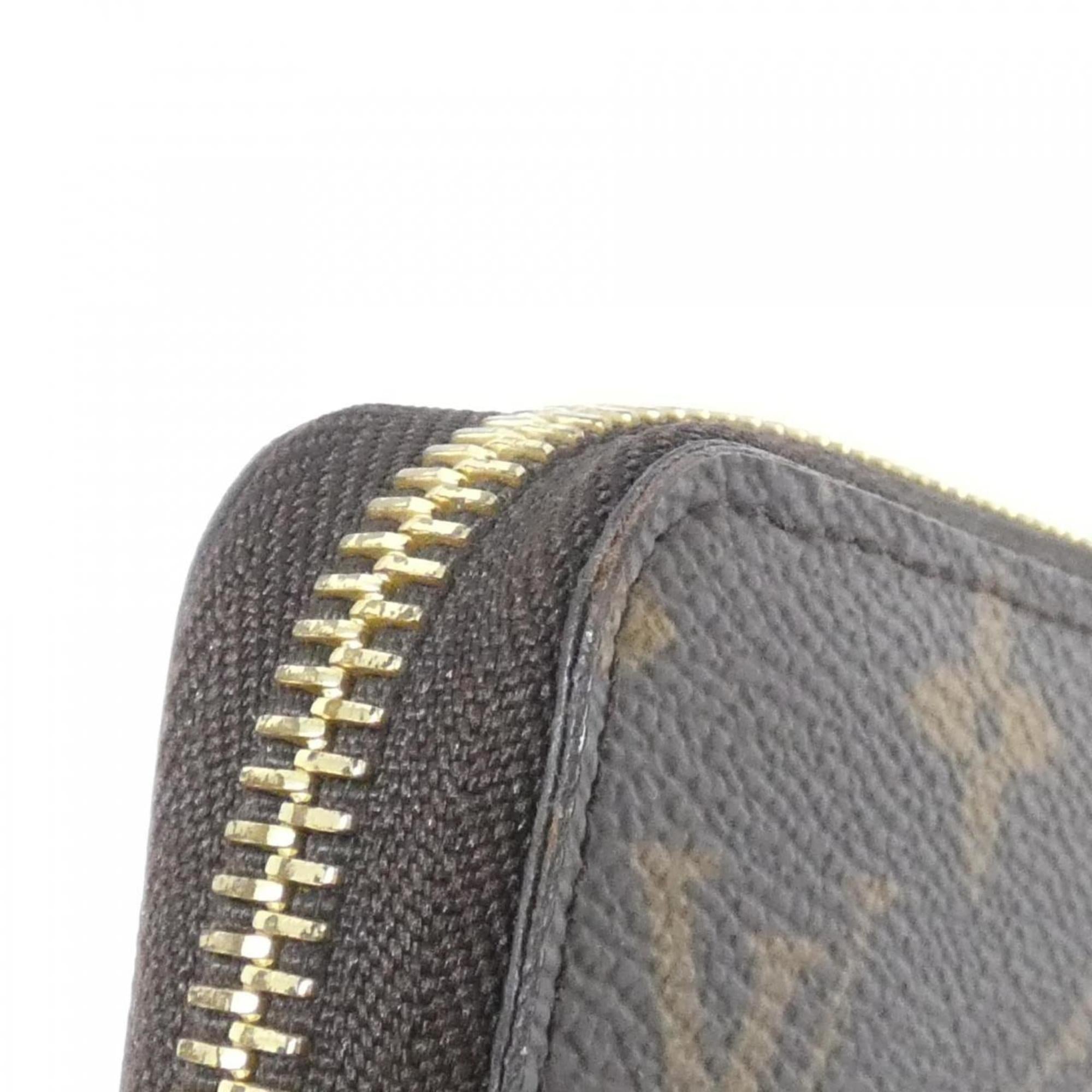 Louis Vuitton Marron Coated Canvas Long Wallet (Bi-Fold) (Pre-Owned)