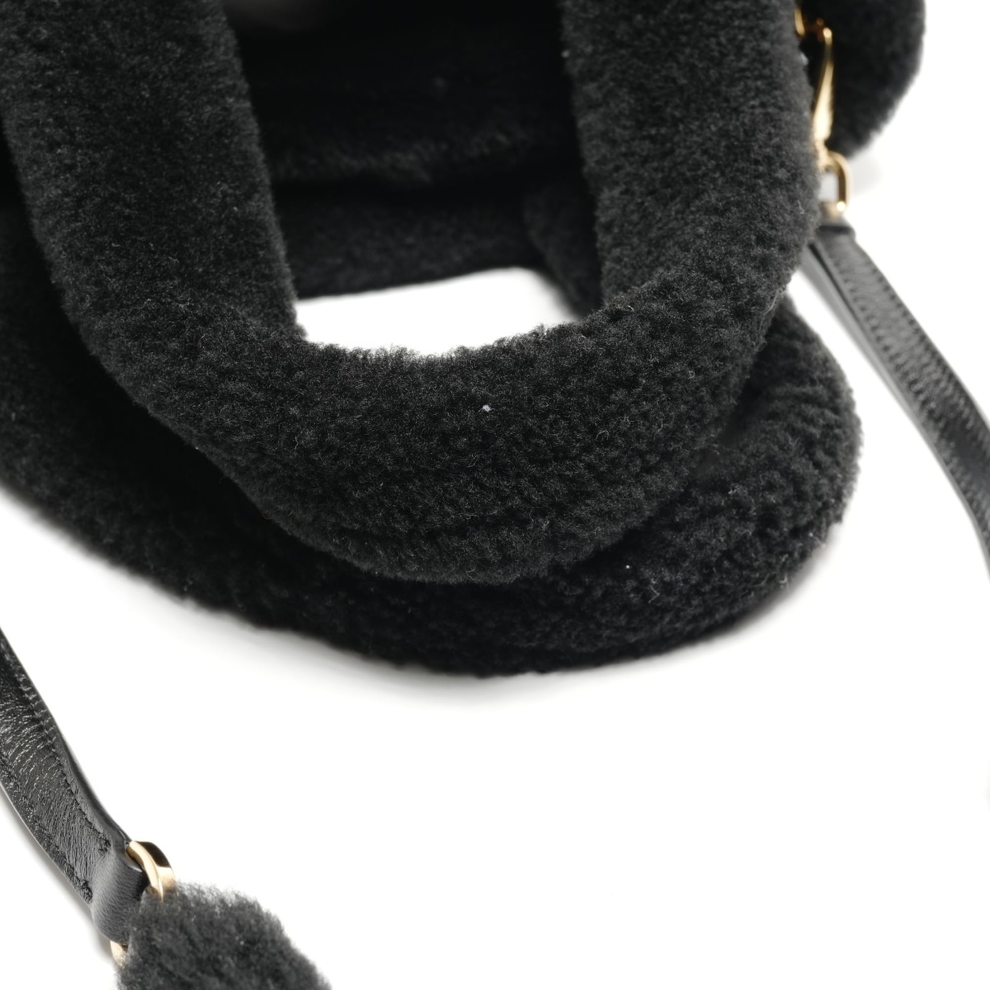 Prada Black Fur Handbag (Pre-Owned)