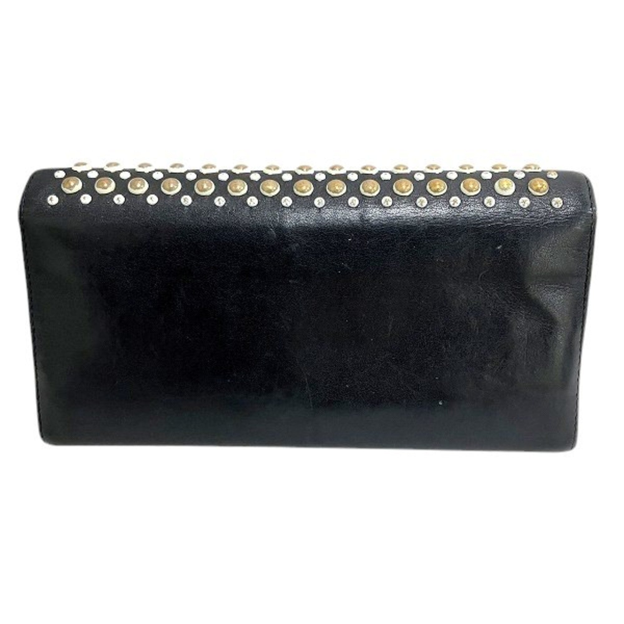 Givenchy Black Leather Long Wallet (Bi-Fold) (Pre-Owned)