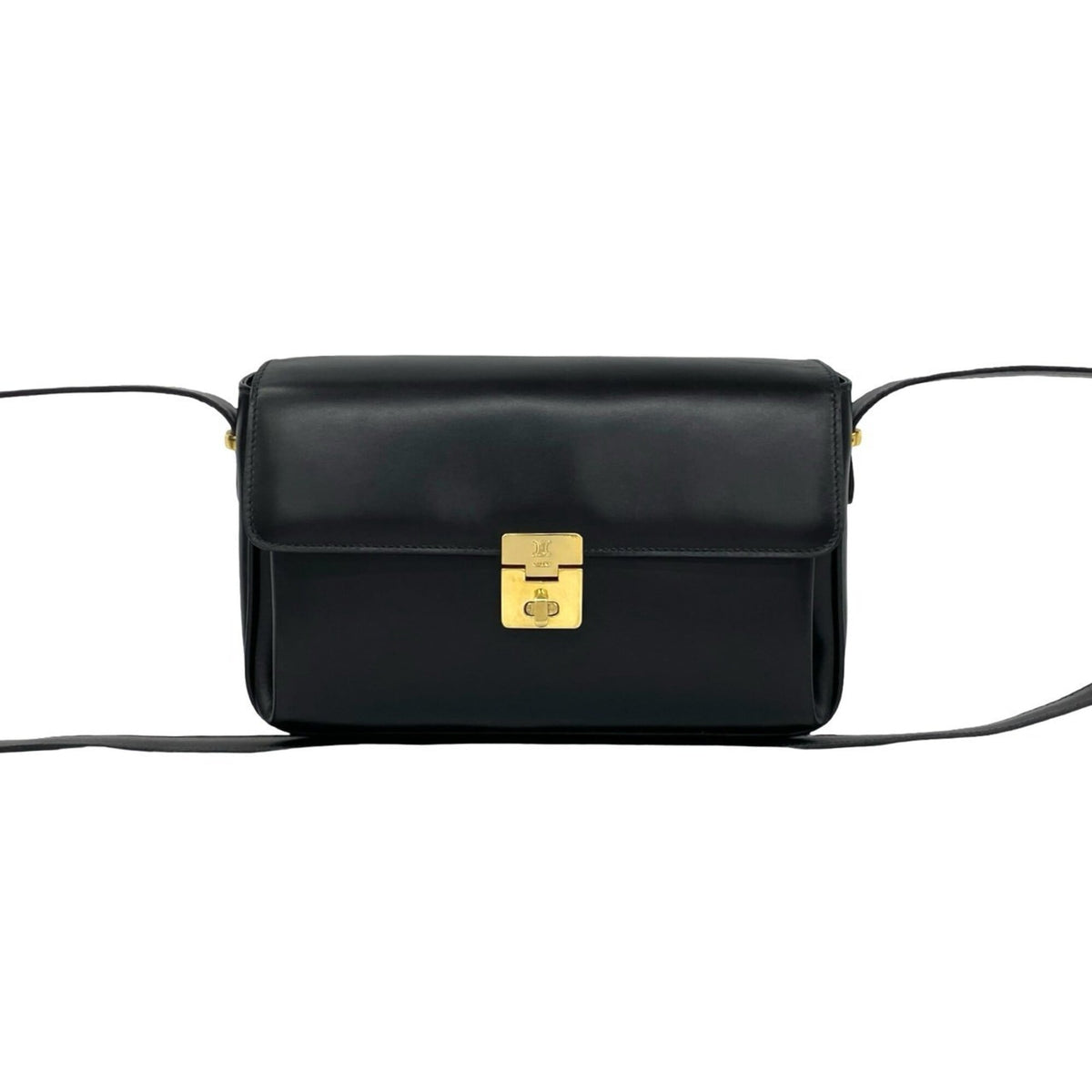 Celine Black Leather Pochette Shoulder Bag (Pre-Owned)