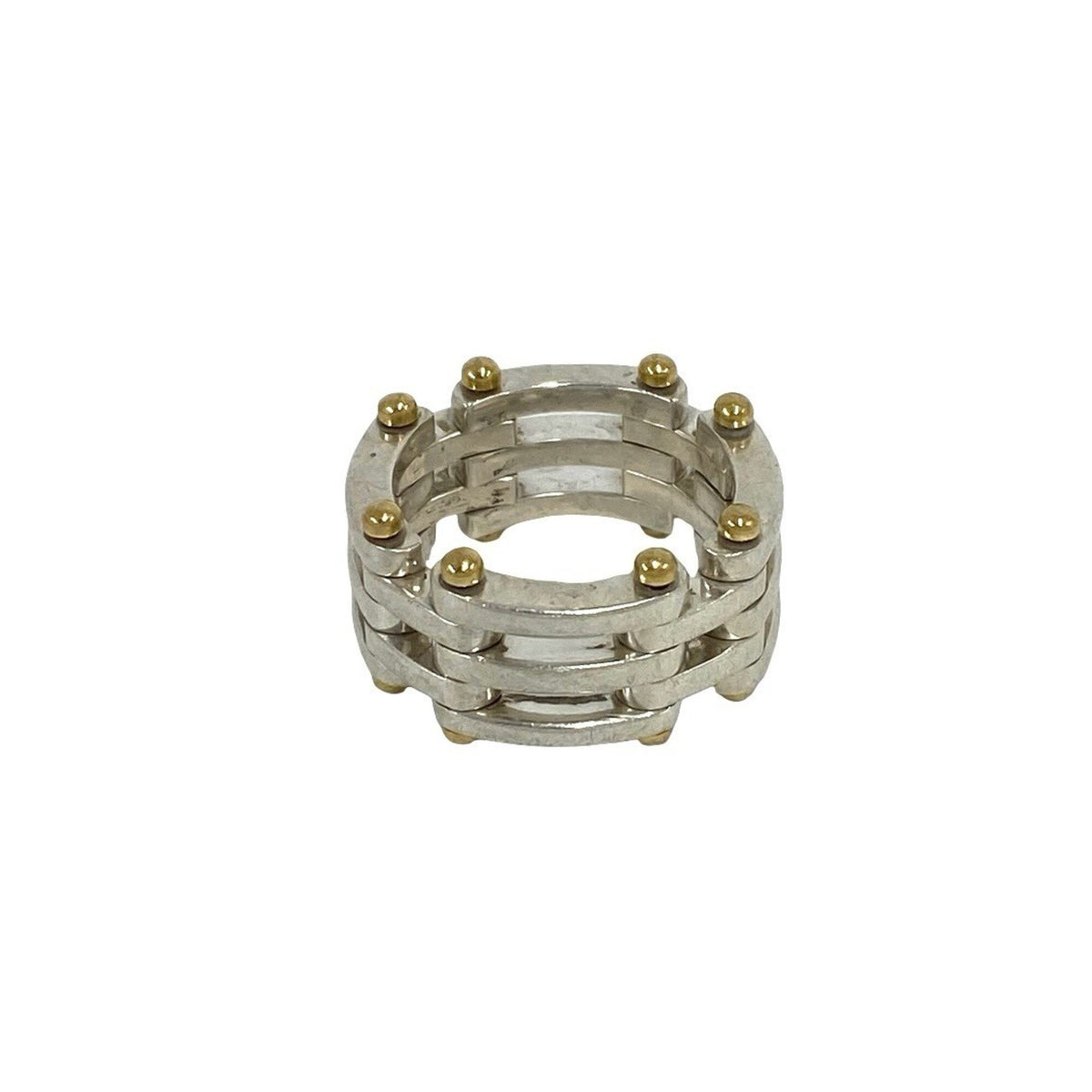 Tiffany Gold Silver Yellow Gold (18K) Silver 925 Band Ring (Pre-Owned)