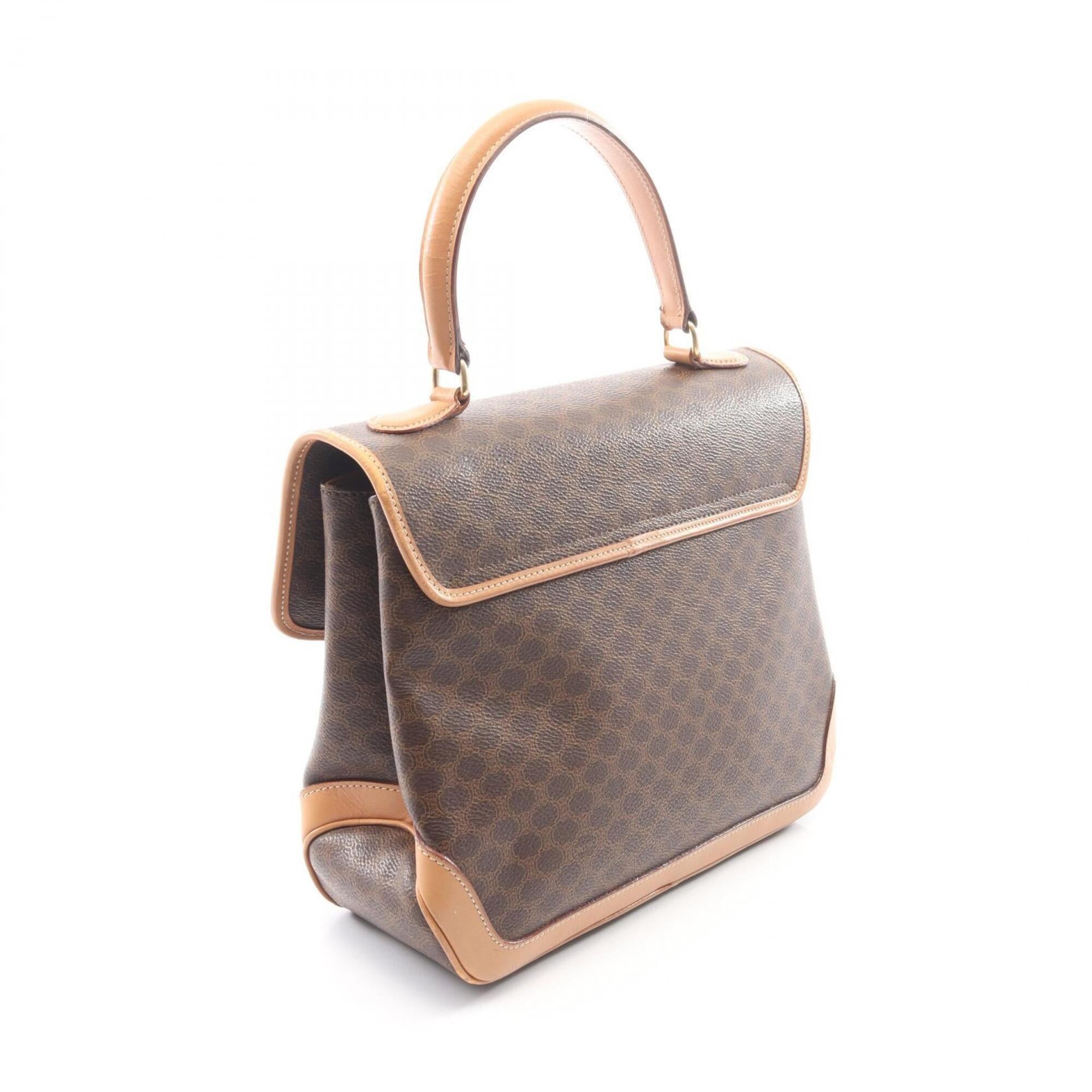 Celine Brown Coated Canvas Leather Handbag (Pre-Owned)