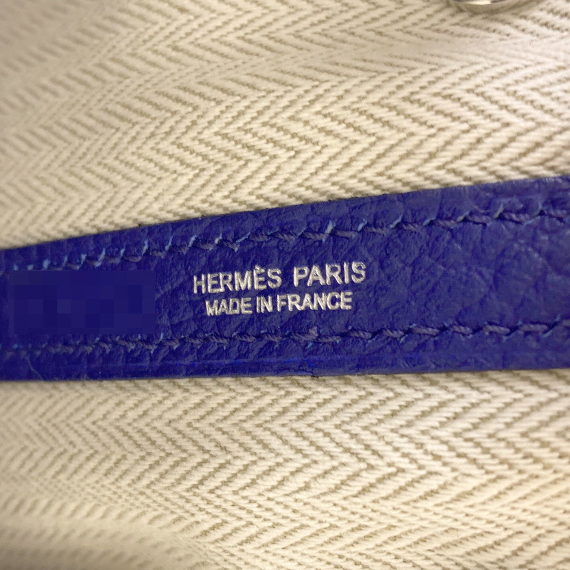 Hermes Blue Vache Leather Handbag (Pre-Owned)