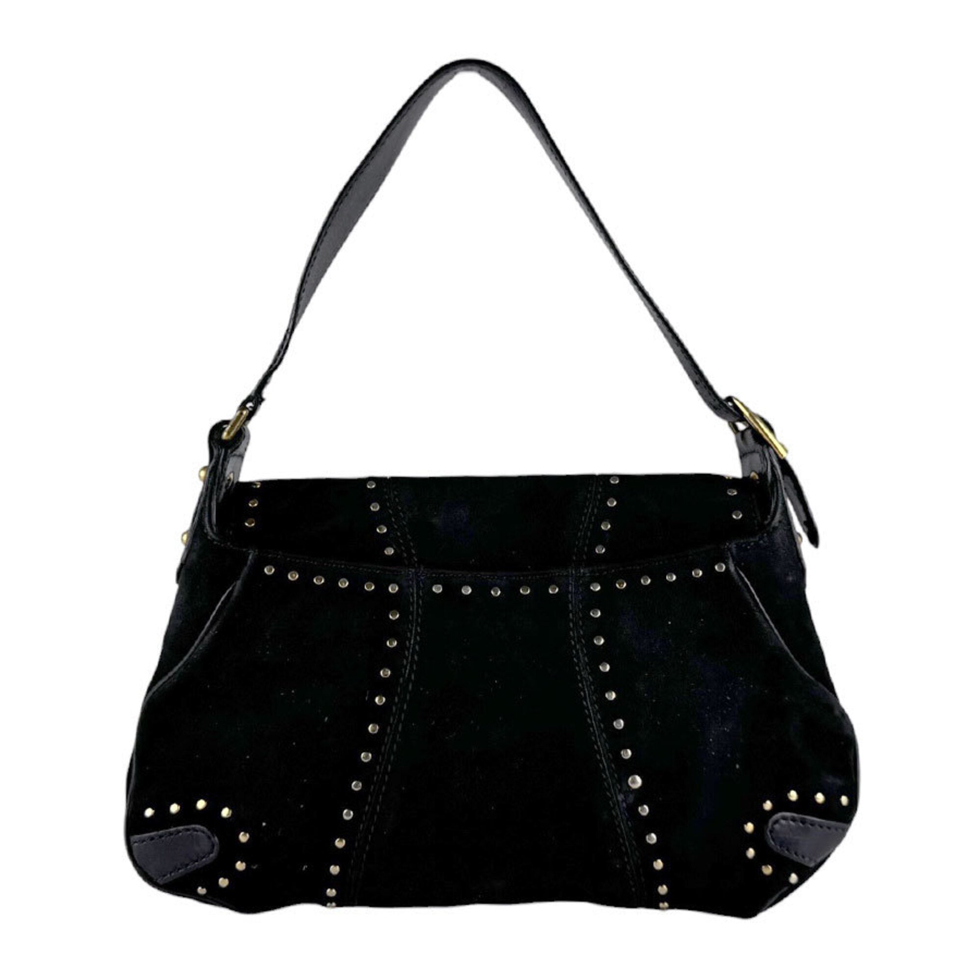 Gucci Black Suede Leather Handbag (Pre-Owned)