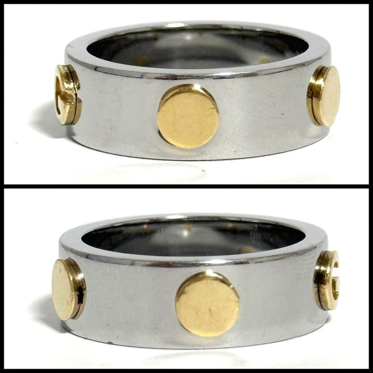 Gucci Gold Plating Stainless Steel Band Ring (Pre-Owned)