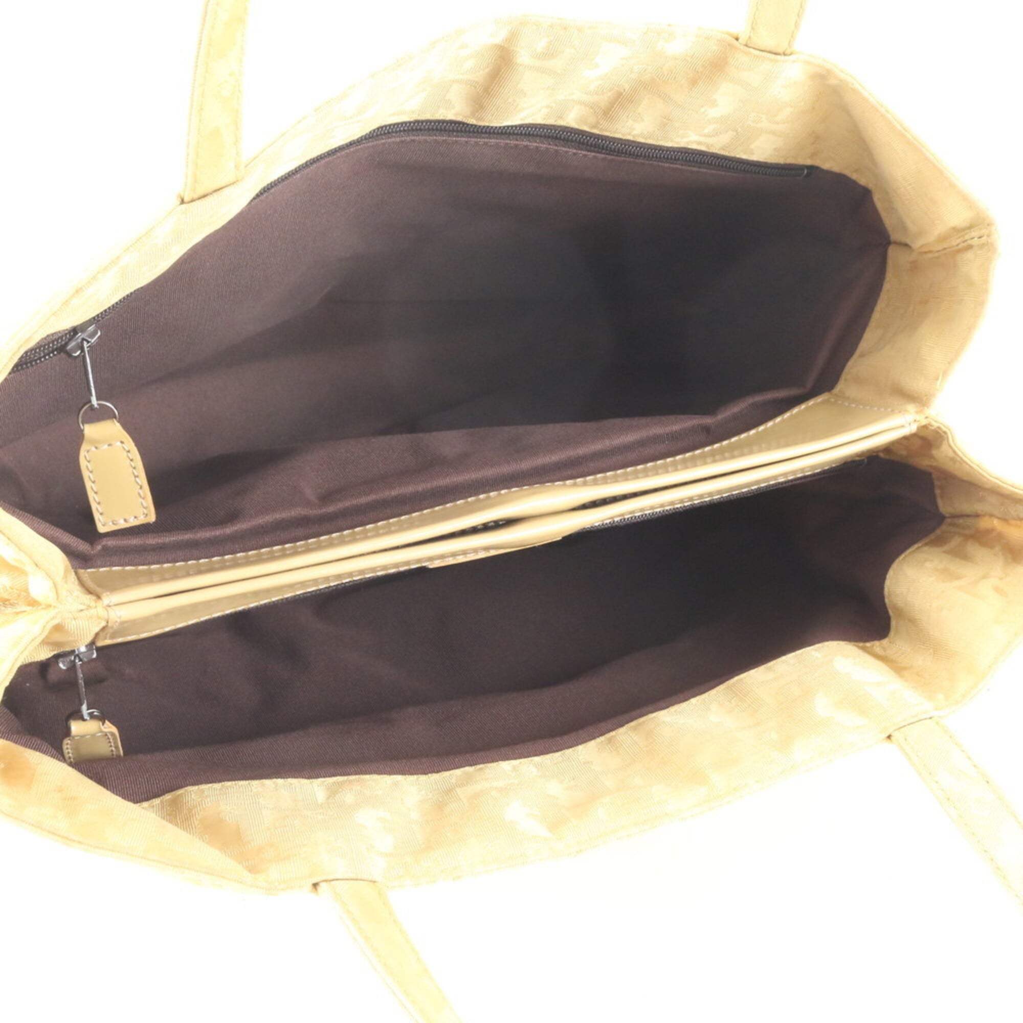 Christian Dior Cream Yellow Shoulder Bag Tote Bag (Pre-Owned)