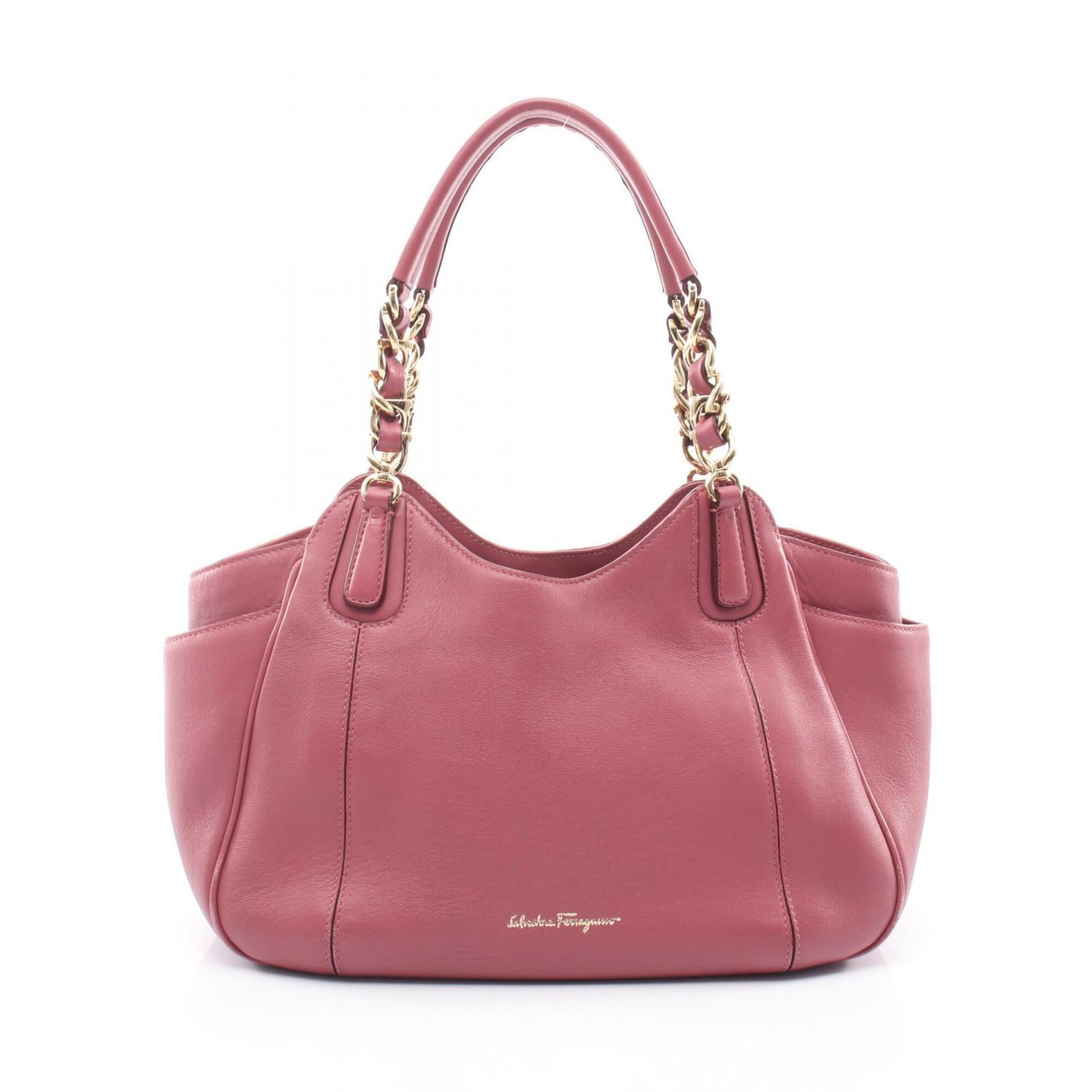 Salvatore Ferragamo Pink Leather Handbag (Pre-Owned)