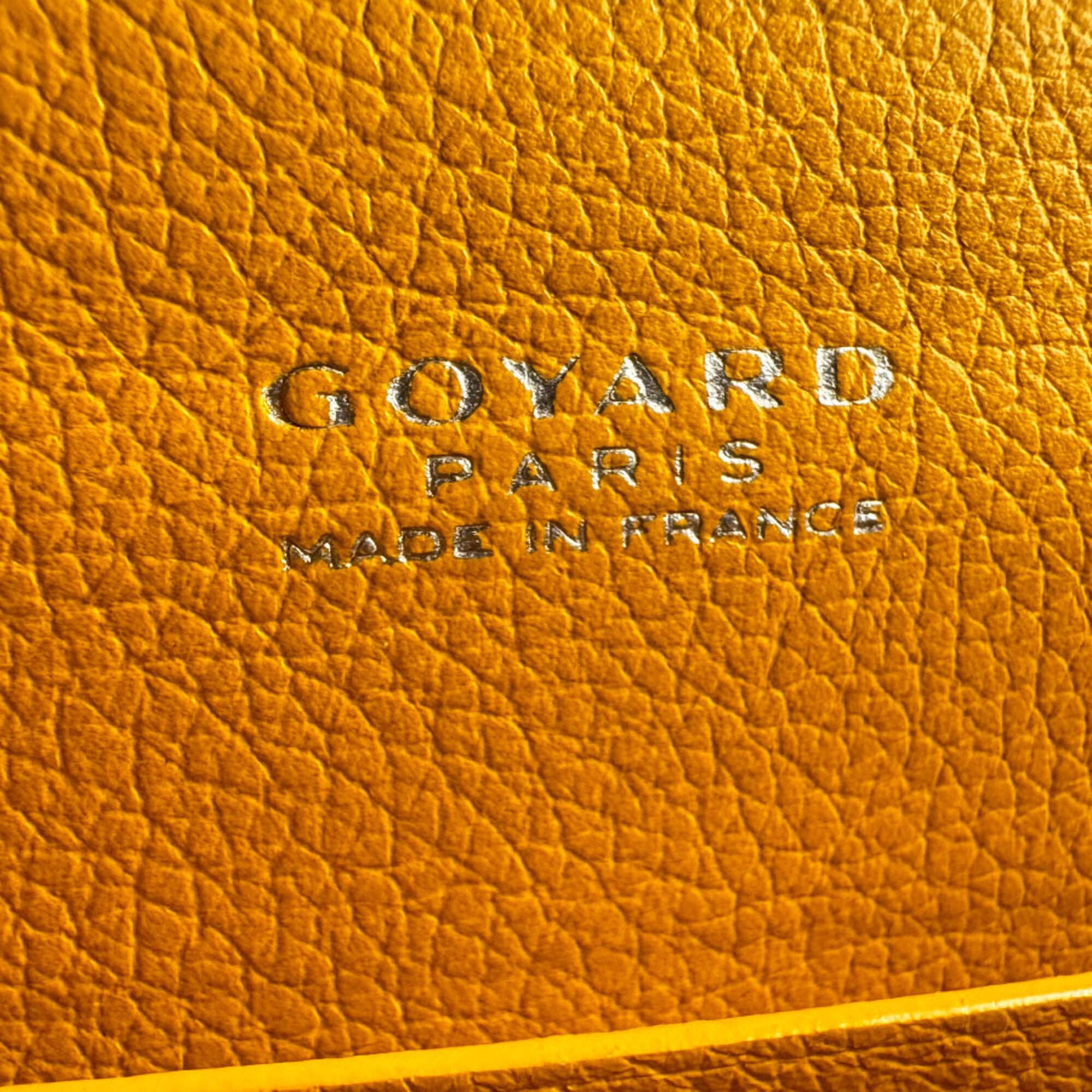Goyard Navy Coated Canvas Leather Handbag Shoulder Bag (Pre-Owned)