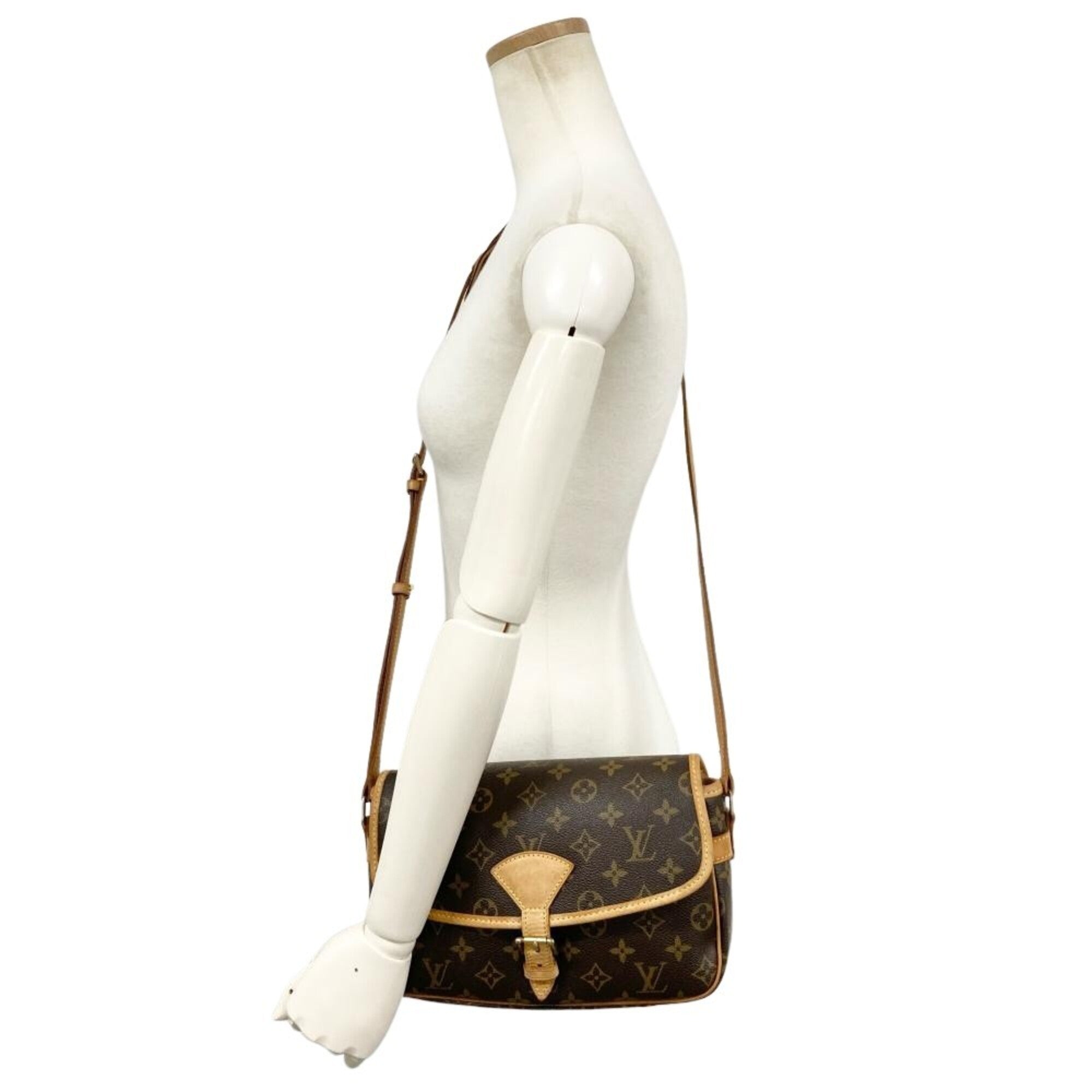 Louis Vuitton Brown Monogram Canvas Shoulder Bag (Pre-Owned)