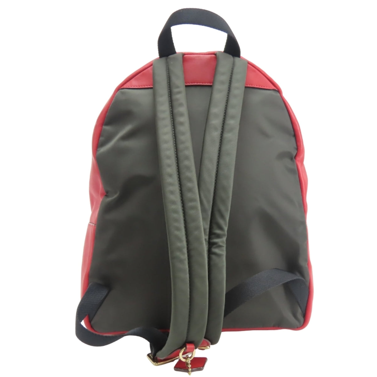Coach Dark Brown Red Color Pvc Leather Backpack (Pre-Owned)
