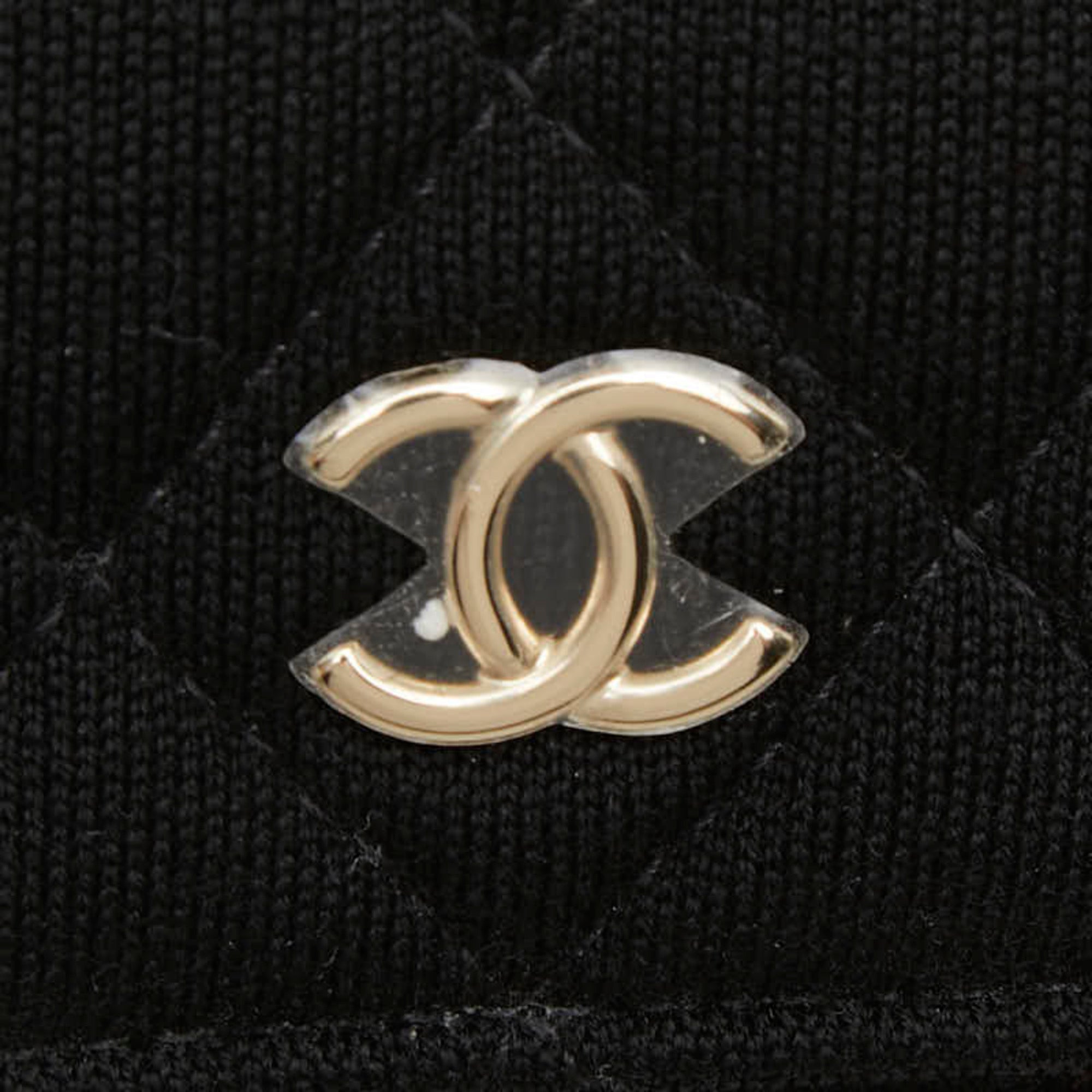Chanel Black Canvas Leather Shoulder Bag (Pre-Owned)