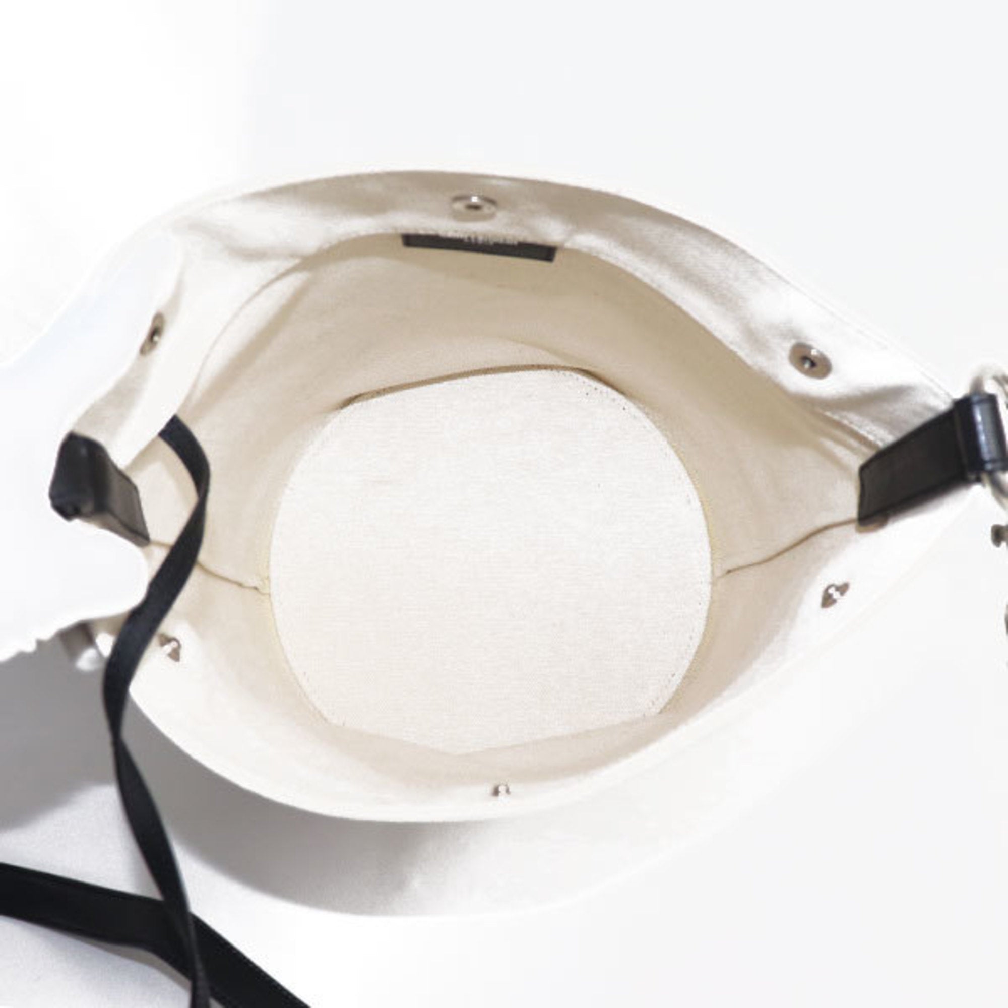 Yves Saint Laurent Black White Canvas Pouch Shoulder Bag (Pre-Owned)