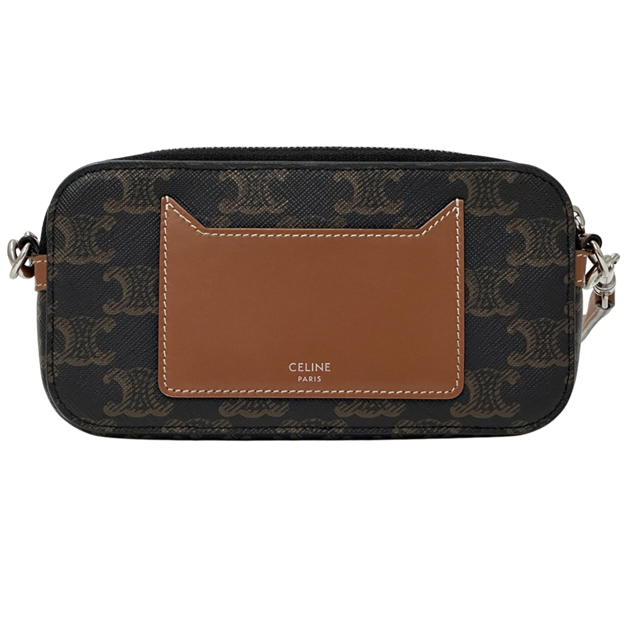 Celine Brown Coated Canvas Shoulder Bag (Pre-Owned)