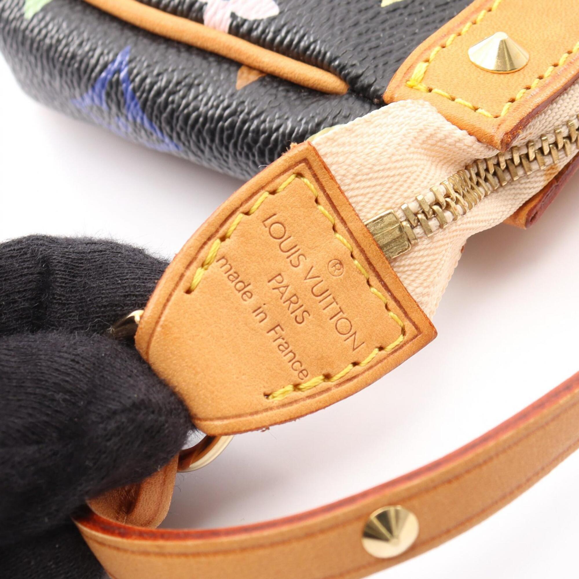 Louis Vuitton Monogram Multicolore Black Coated Canvas Leather Handbag (Pre-Owned)