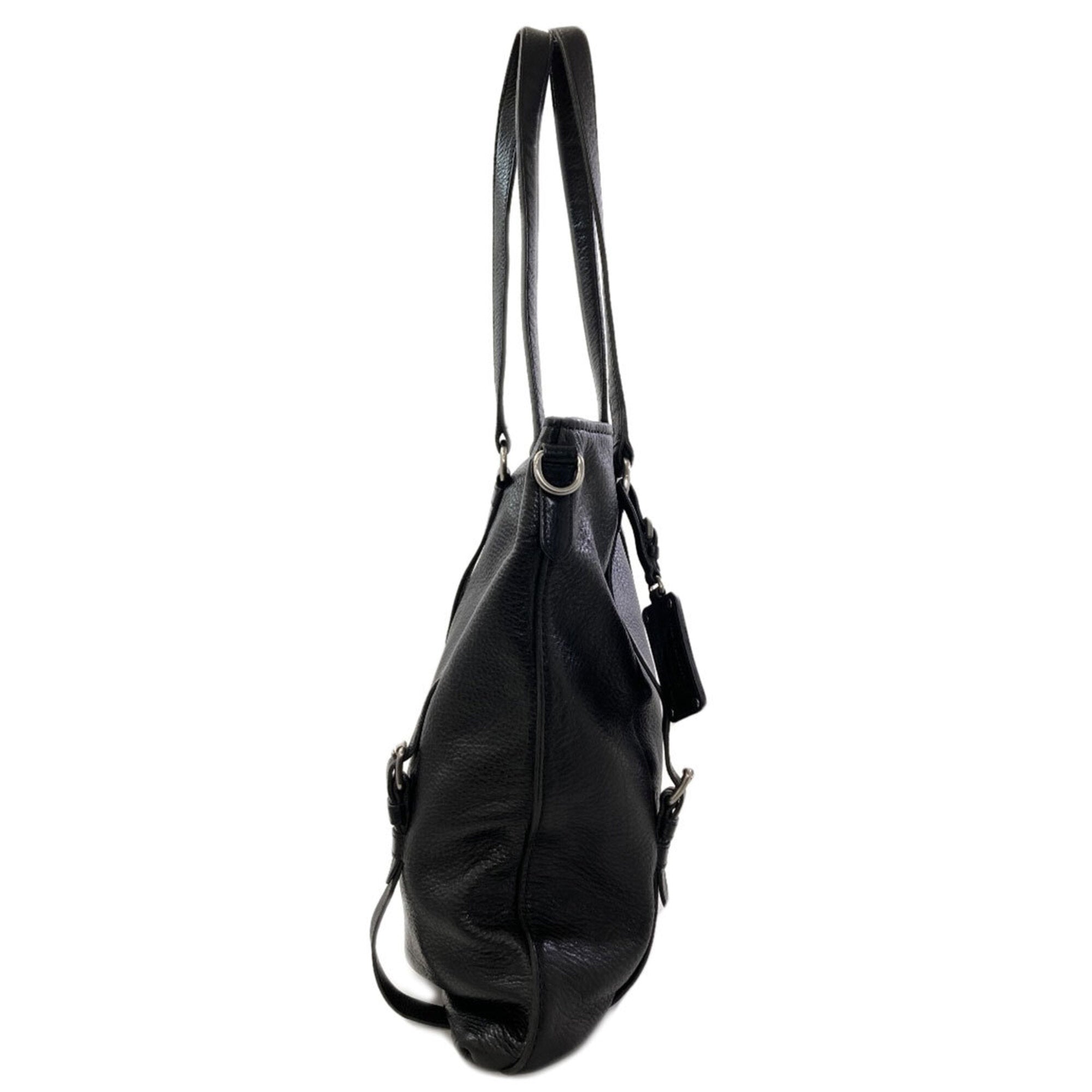 Prada Black Leather Tote Bag (Pre-Owned)