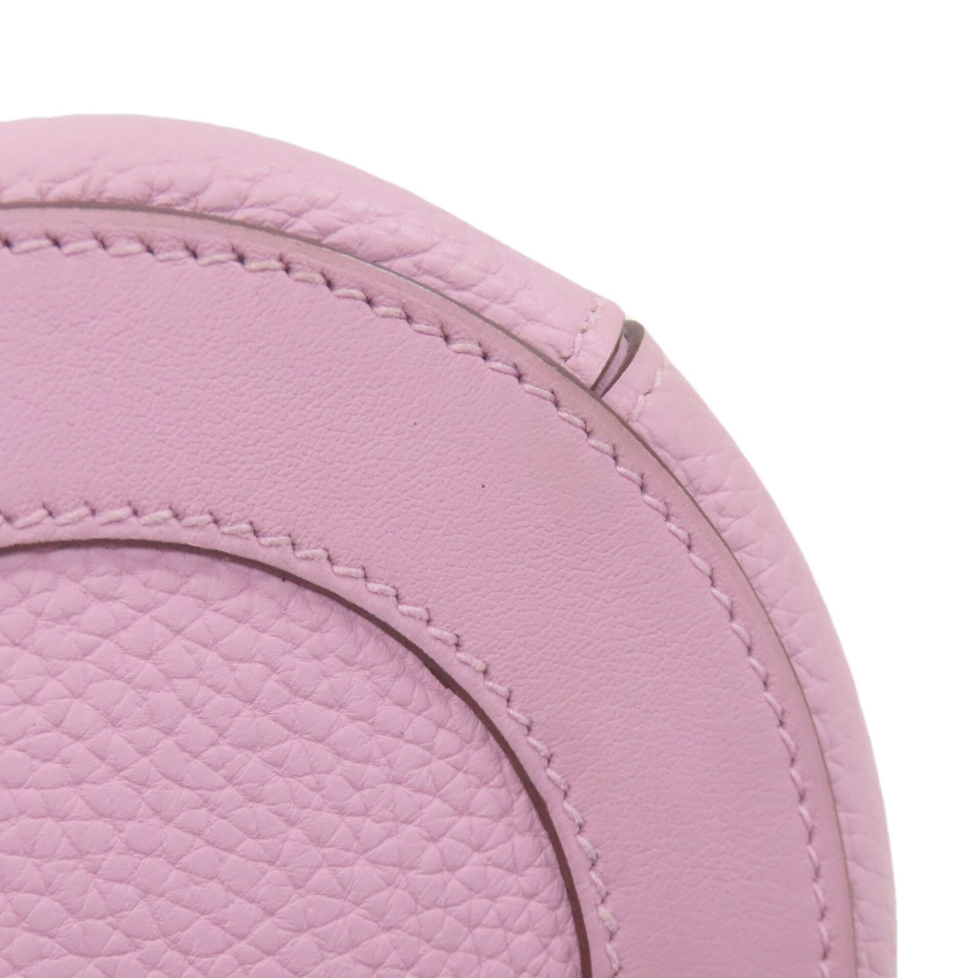 Hermes Pink Taurillon Clemence Leather Handbag (Pre-Owned)