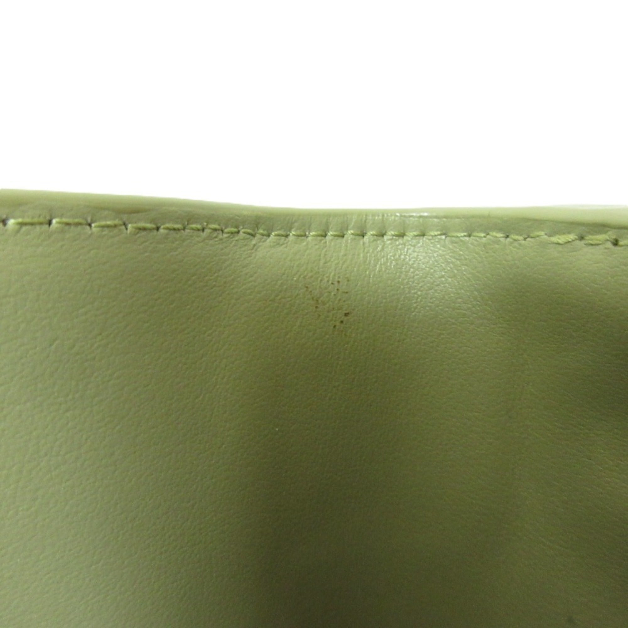 Bottega Veneta Khaki Leather Wallet (Bi-Fold) (Pre-Owned)